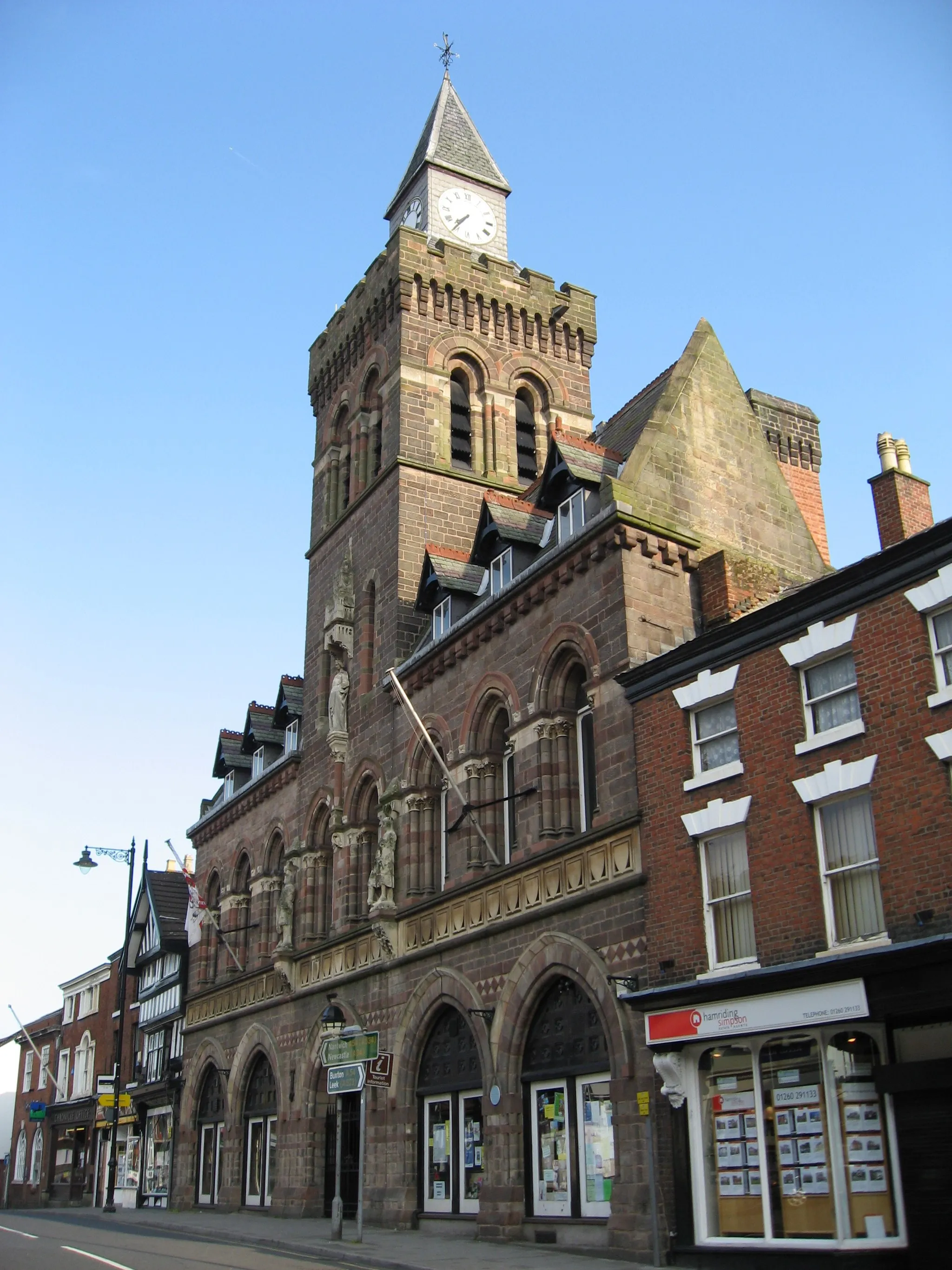 Photo showing: Congleton Town Hall. Congleton Is a historic market town in Cheshire.