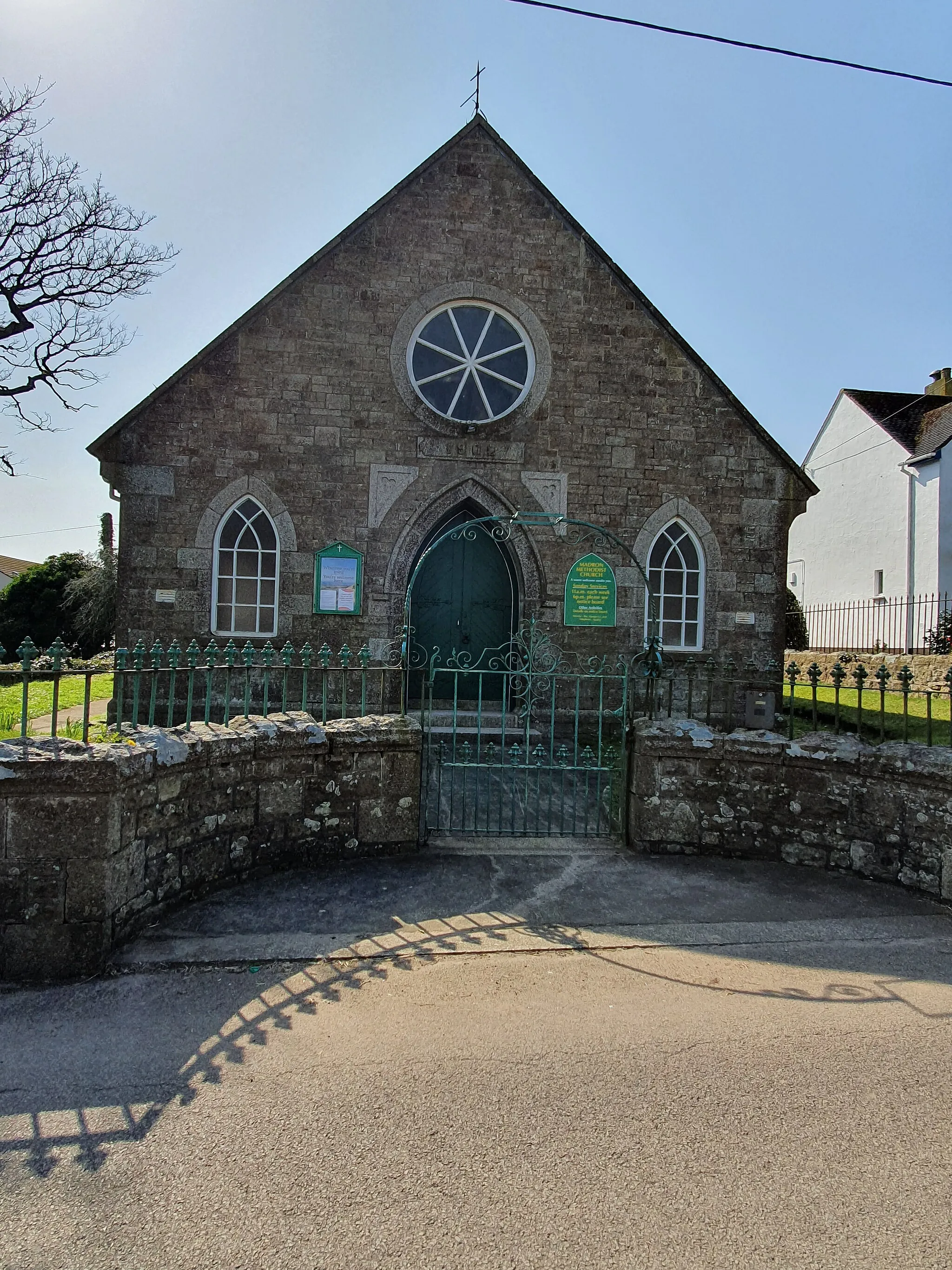 Photo showing: 1902 methodist church in Madron, Cornwall.