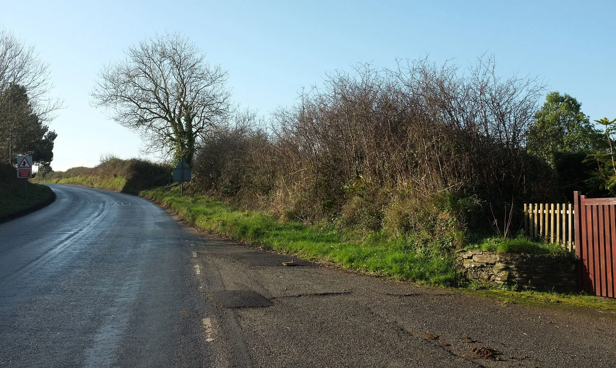 Photo showing: Approaching Grampound Road
