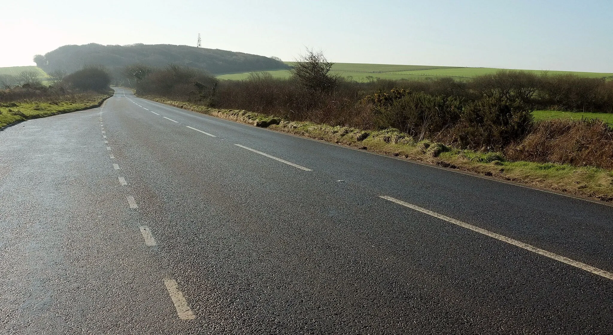 Photo showing: Atlantic Highway approaching the Nine Maidens