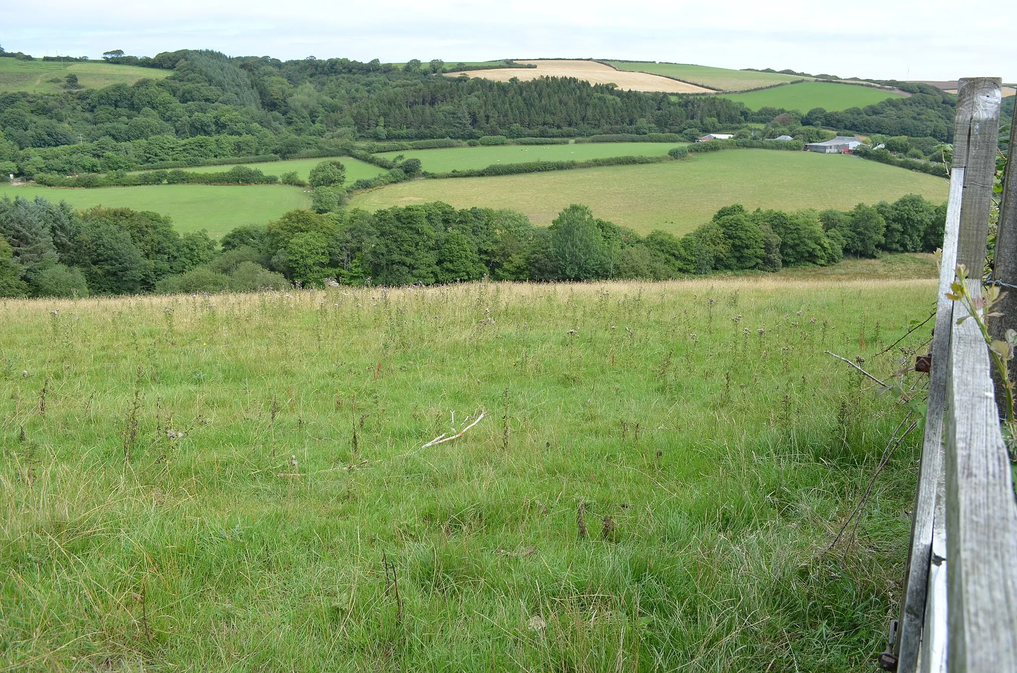 Photo showing: Coombe Valley towards Burridge Farm