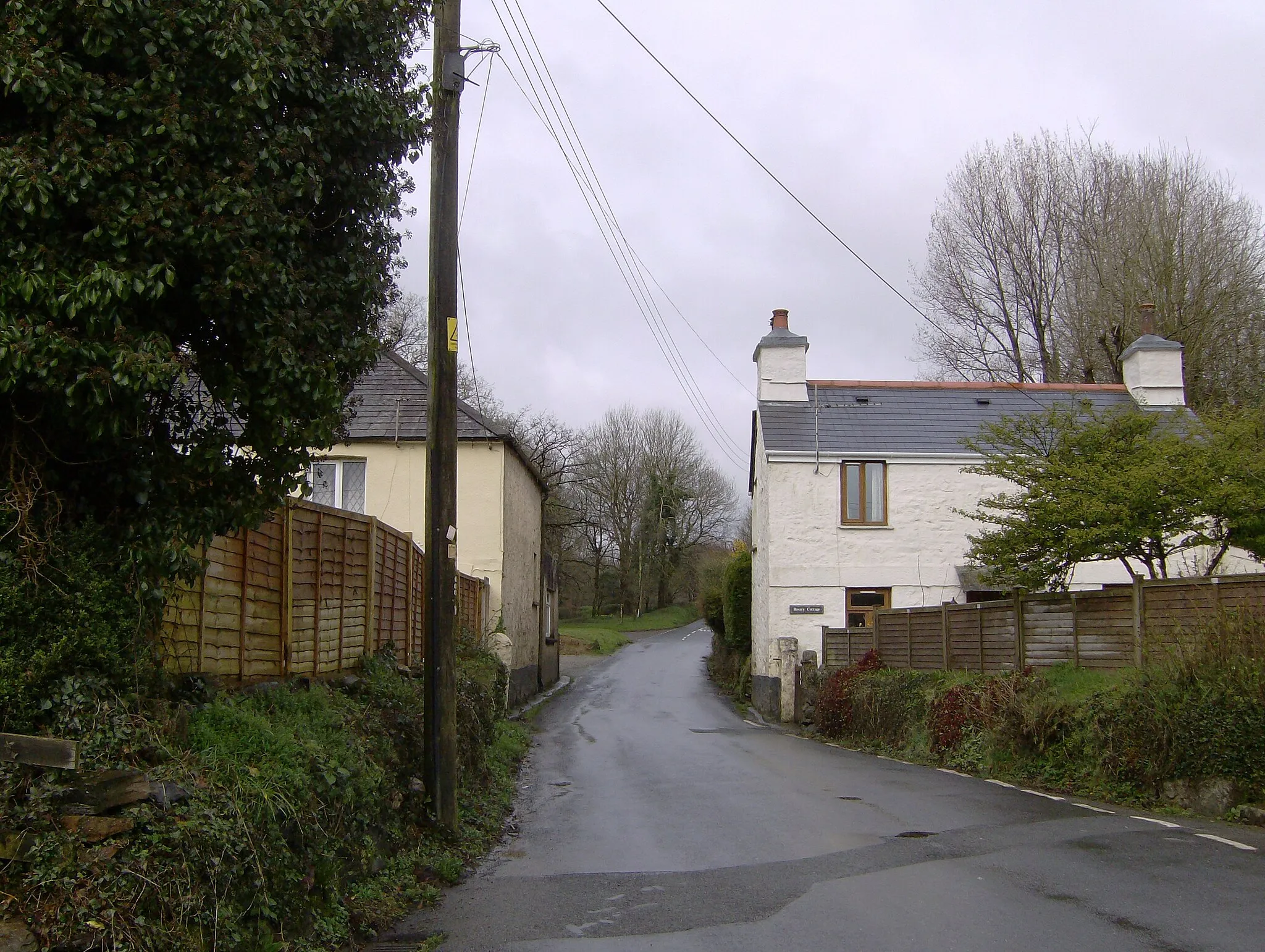 Photo showing: This narrow road from Lower Tremar provides access to the hamlet of Tremar Coombe.