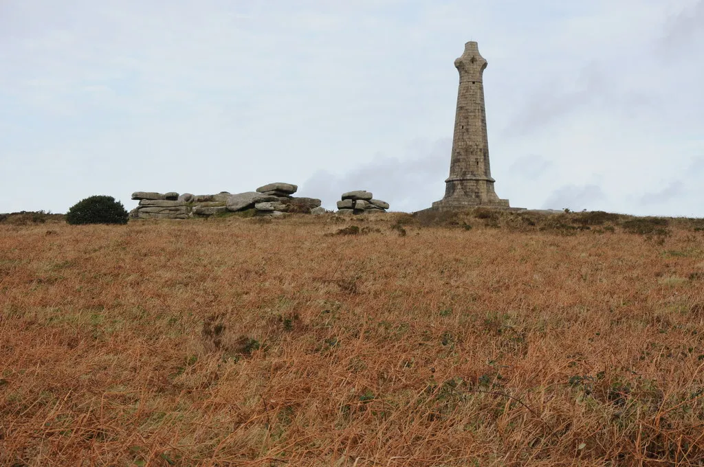 Photo showing: Lord de Dunstanville and Basset monument, Carn Brea