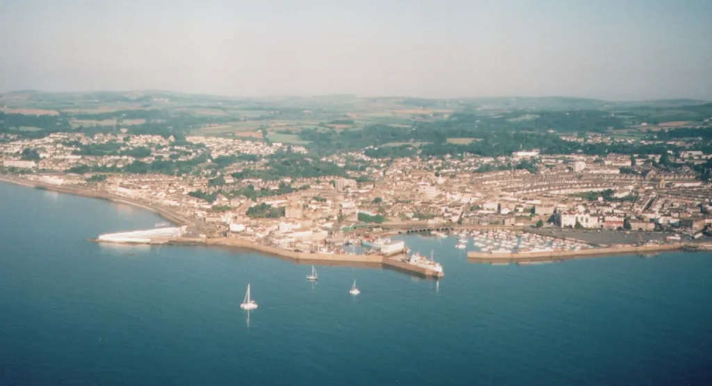 Photo showing: Penzance, Penwith, Cornwall. As seen from the helicopter.