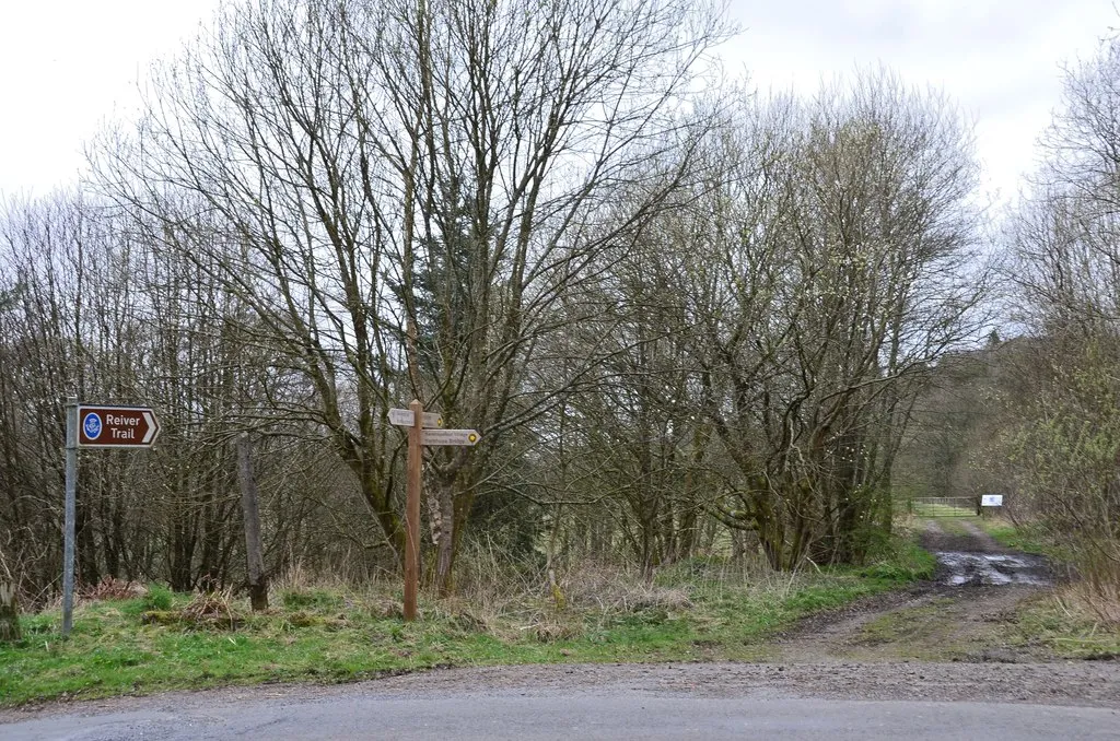 Photo showing: Path along disused railway, Kershopefoot