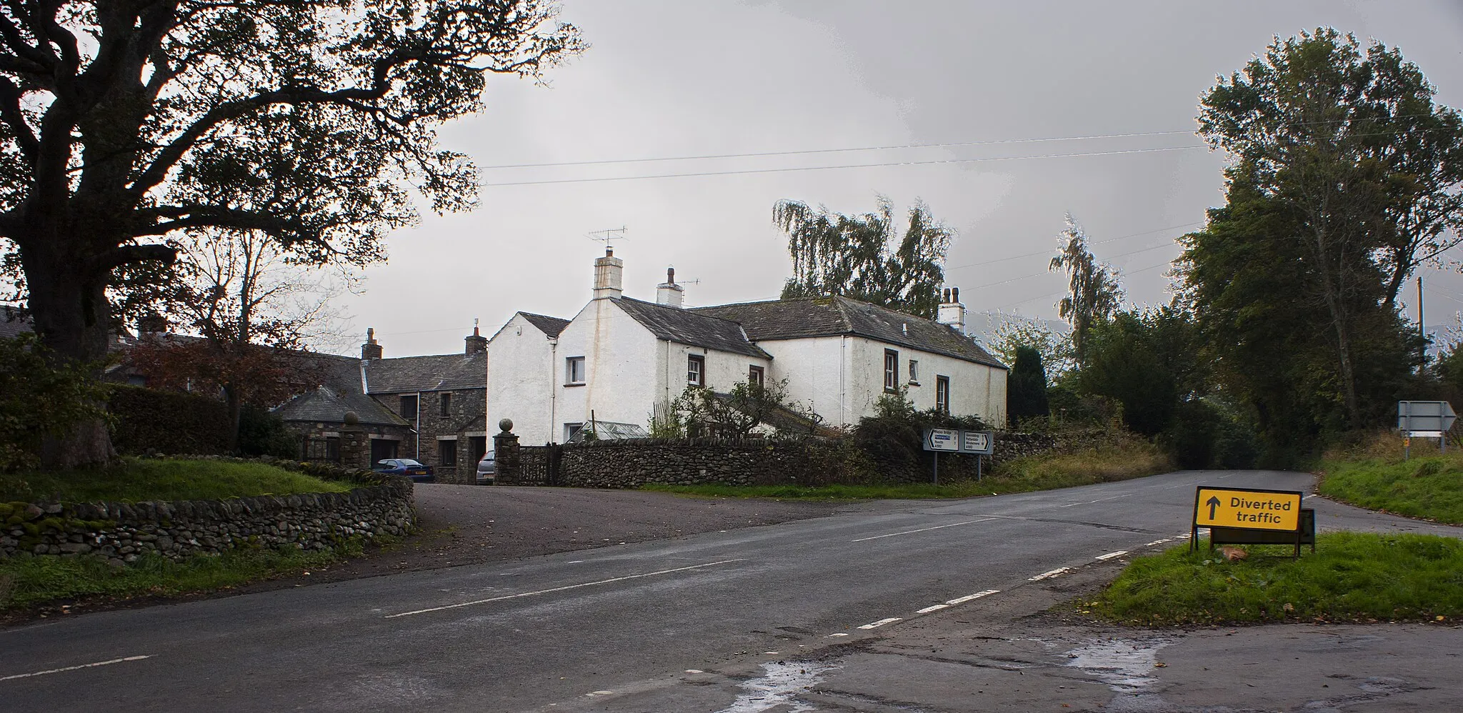 Photo showing: Road junction approaching Watermillock