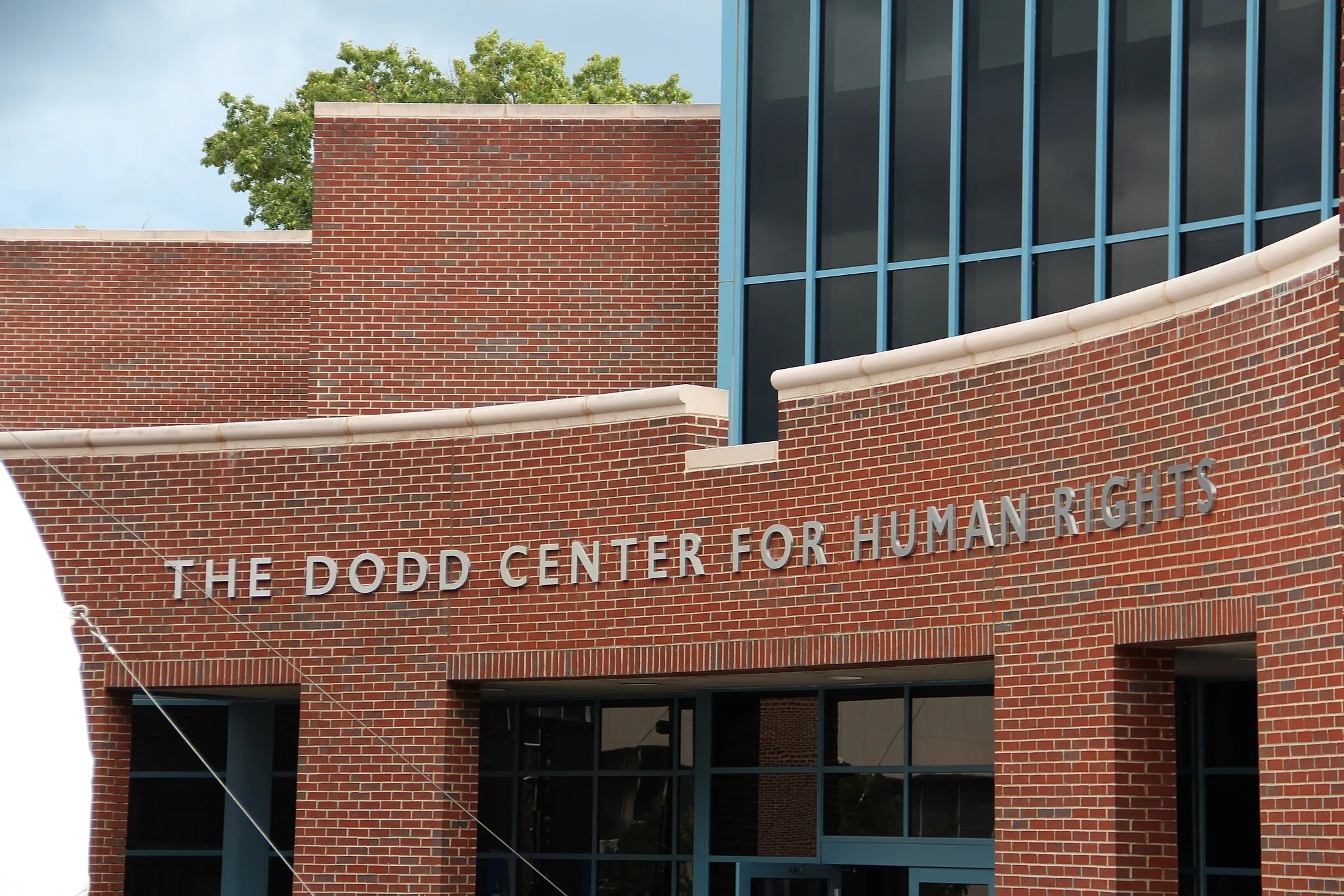 Photo showing: Preparations for President Joe Biden's visit to the University of Connecticut on October 15, 2021 to rededicate The Dodd Center for Human Rights.