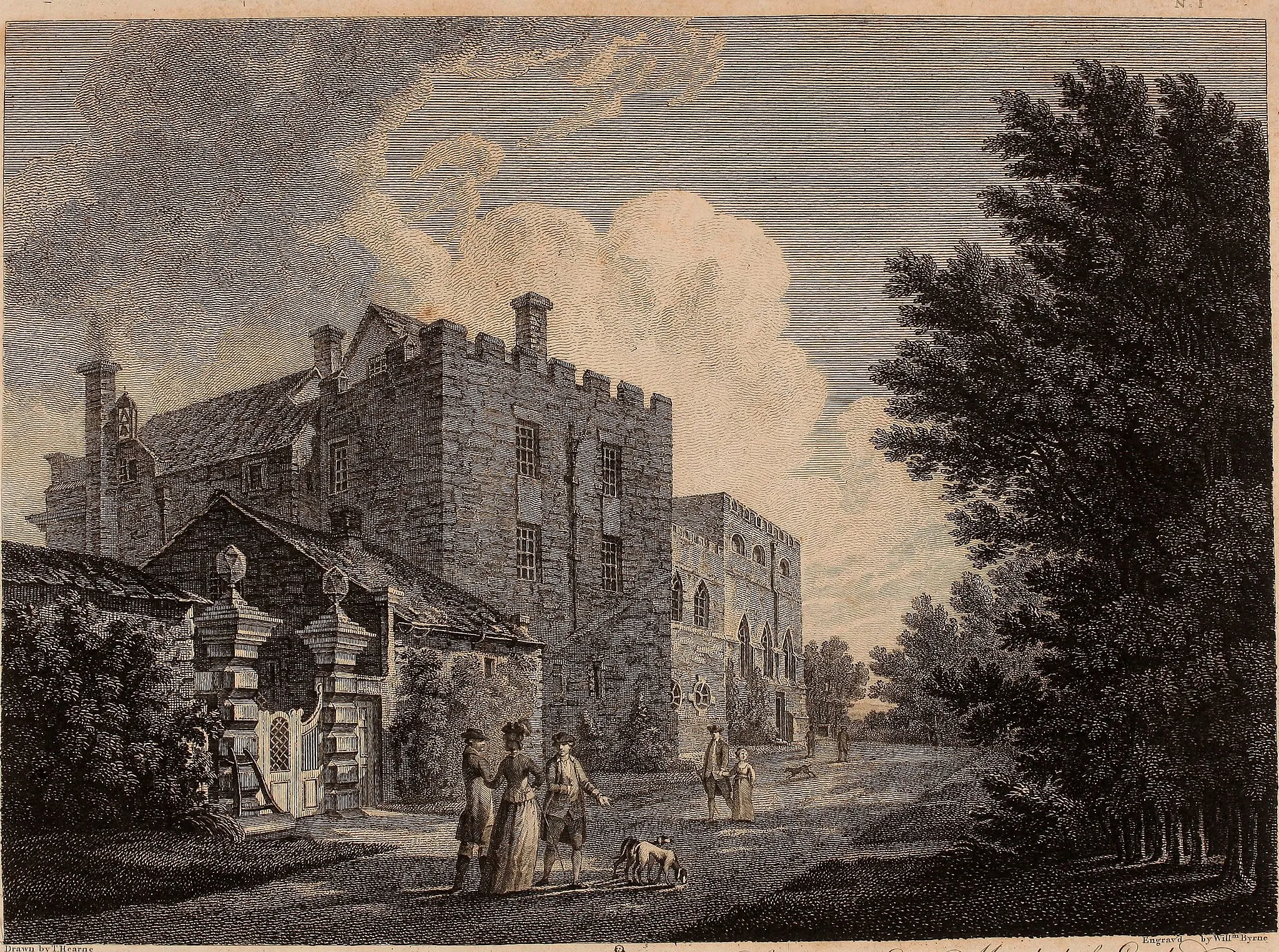 Photo showing: Greystoke Castle, as of 1777. Identifier: antiquitiesofgre01hear (find matches) Title: Antiquities of Great Britain, : illustrated in views of monasteries, castles, and churches, now existing. Year: 1807 (1800s) Authors: Hearne, Thomas, 1744-1817 Byrne, William, 1743-1805 Subjects: Monasteries Castles Architecture Publisher: London: : Printed by J. Phillips... and published by the proprietors T. Hearne and W. Byrne Contributing Library: Boston Public Library Digitizing Sponsor: Boston Public Library View Book Page: Book Viewer About This Book: Catalog Entry View All Images: All Images From Book
Click here to view book online to see this illustration in context in a browseable online version of this book. Text Appearing Before Image: R. S. and F. A. S.Whitehead John, Efq.Wilkinfon Jofeph, Efq. Queens Col. OxfordWallace James, Efq. the late, his Majeftys Attorney GeneralWhalley James, Efq. Mag. Col. OxfordWilfon Daniel, Efq. Dalham Tower, WeftmorelandWilfon William, Efq. Minories Wildman Wingfield, Efq. TamworthWharton T. Efq. Comiffioner . of Excife in ScotlandWhite Rev. H. LitchfieldWhite Rev. Mr. New Col. OxfordWebber Mr. JohnWoodhoufe Mr. Tokenhoufe- yardWigftead Mr. Gerard-ftreetWhitehead John, Efq. Soho-fq.Whitehead Mr. GeorgeWilkins Mr. William, NorwichWorgan Mr. BathWoollett William Mr. the late, Engraver to his MajeftyWatts Mr. William, Engraver 3 Vols.Waldron Mr.Wooton Mr.Witchel Mr.Witham Mr..Welfch Mr, Walker Mr. William, MinoriesWalker Mr. StrandWalter Mr. Charing-crofs, 2 Vols.Wilkinfon Mr. CornhillWhite Mr. Fleet-ftreetWatfon Mr. T. the late, Mez- zotinto Engraver Young, SirWilliam, Bart. F.R.S.Yorke, The Hon. Mrs.Yenn Mr. Architect, 2 Vols. Zanna Meffrs. Brufels. 3 Vols,Zachary John, Worcejlerjhire^ Text Appearing After Image: Drown iTTTTtro — Note About Images
Please note that these images are extracted from scanned page images that may have been digitally enhanced for readability - coloration and appearance of these illustrations may not perfectly resemble the original work.