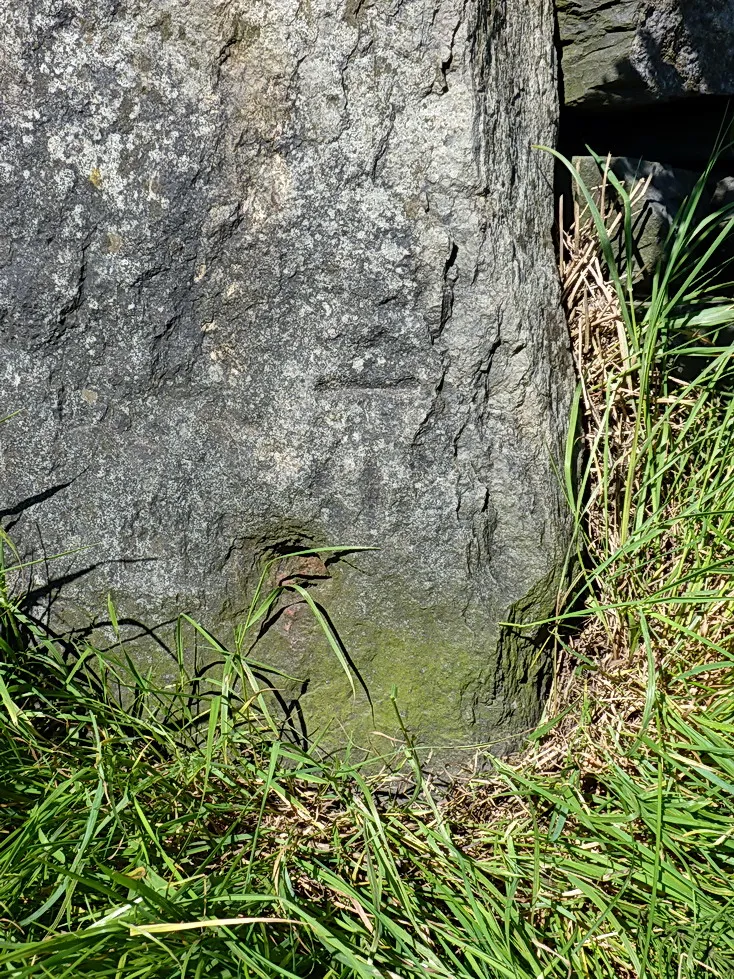 Photo showing: OS benchmark - Haverigg, gatepost N side of A5093
