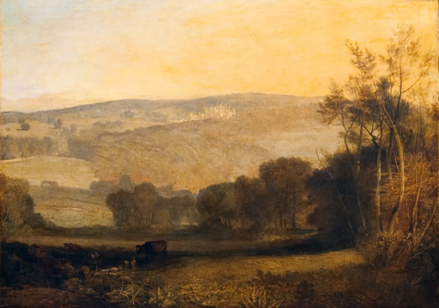 Photo showing: Lowther Castle - Evening. Painting by JMW Turner in 1810