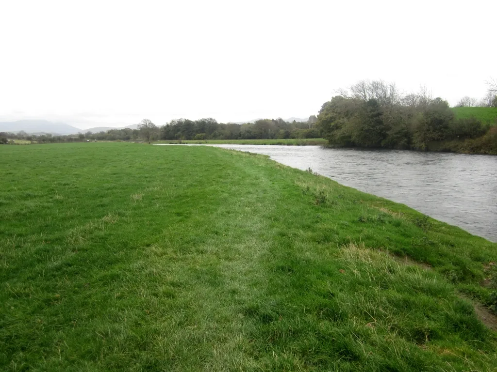 Photo showing: Grassland alongside the River Derwent