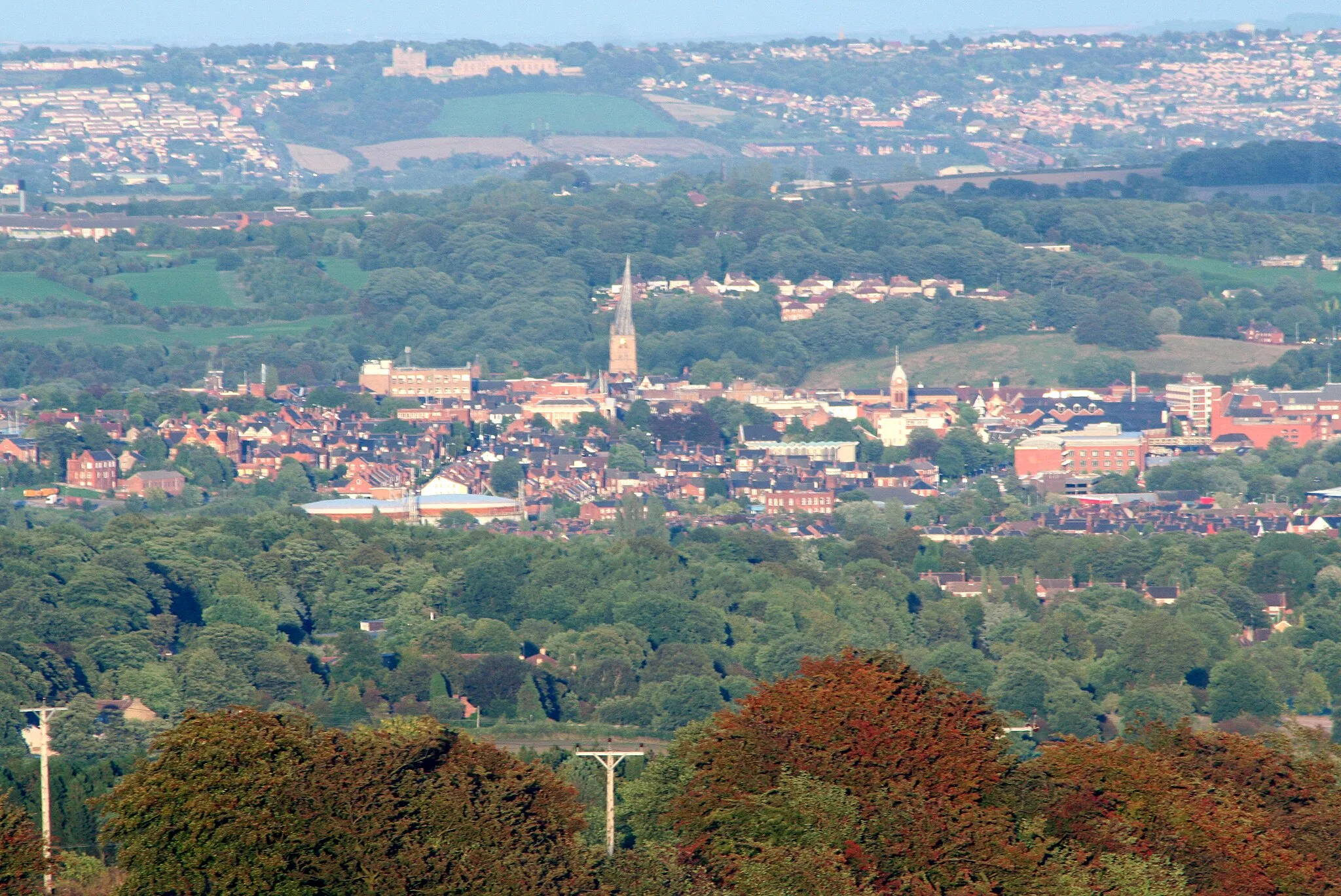 Photo showing: A view of Chesterfield, Derbyshire, England