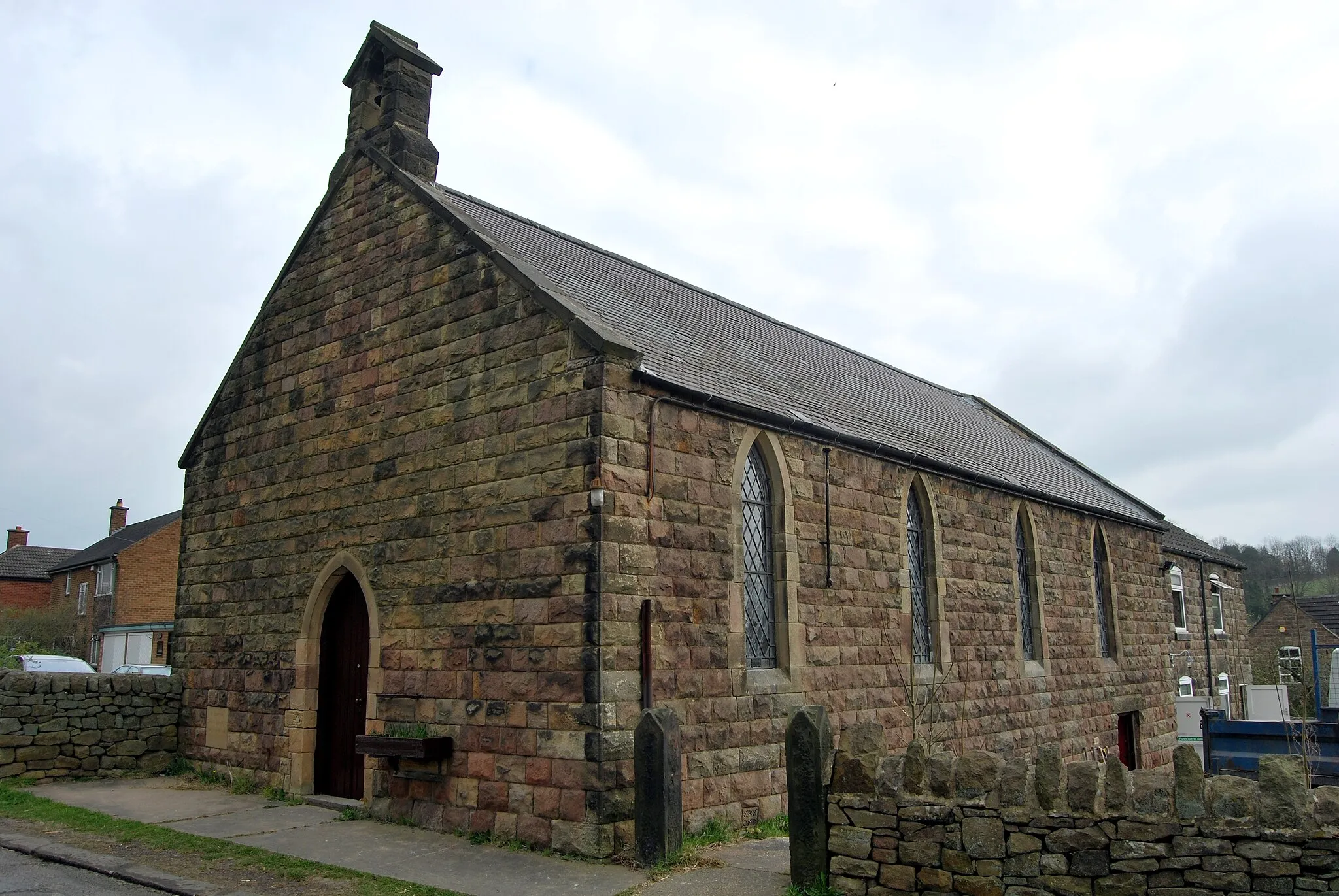 Photo showing: Mission church of St Faith, Belper Lane End, Derbyshire, seen from the southwest