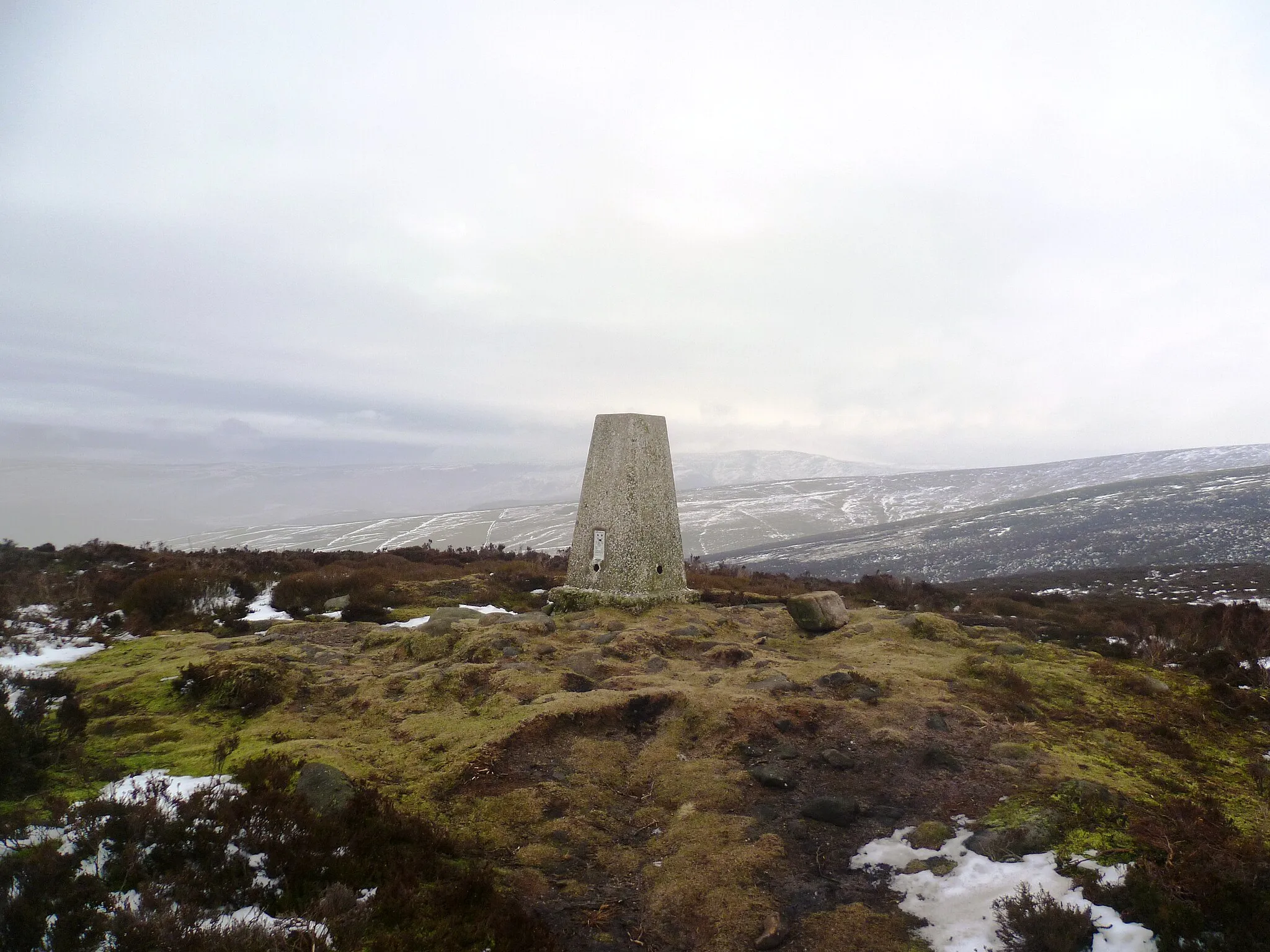 Photo showing: Harry Hut Trig Point on Chunal Moor