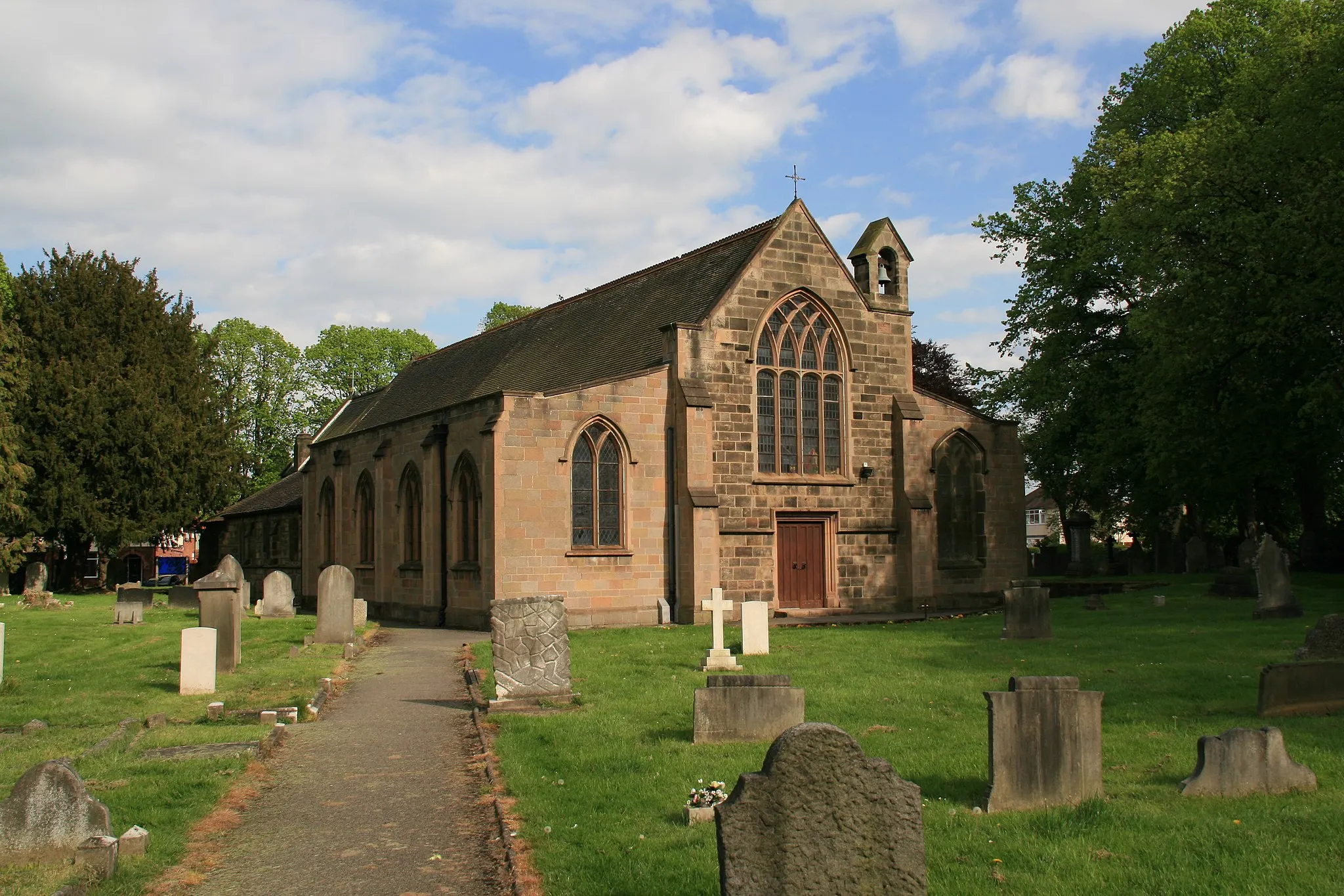 Photo showing: St Mary the Virgin parish church, Boulton, Derby, seen from the northwest