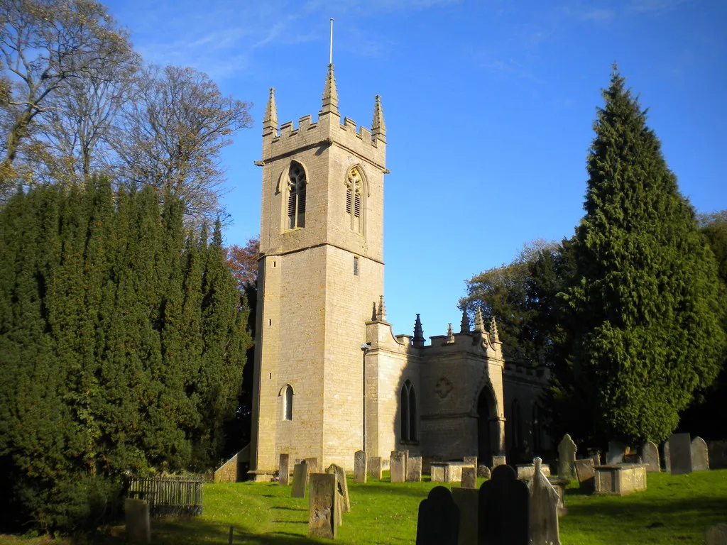 Photo showing: St James' parish church, Papplewick, Nottinghamshire, seen from the southwest