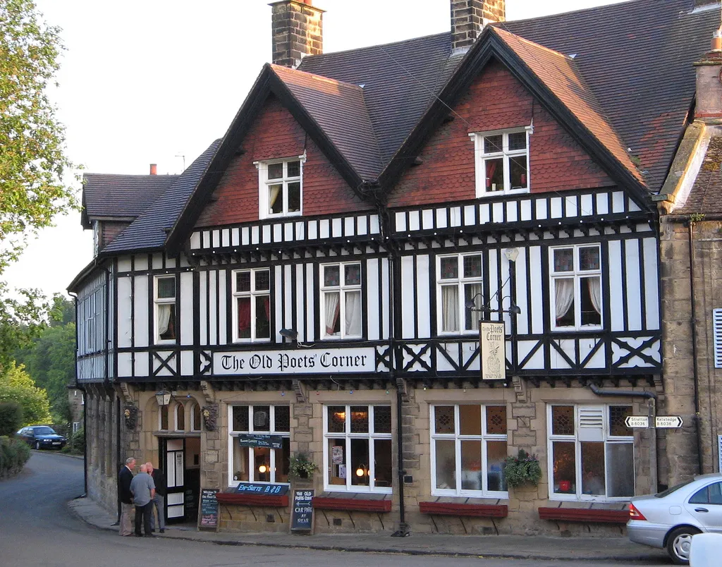 Photo showing: The Old Poets' Corner, w:Ashover, Derbyshire. Pub