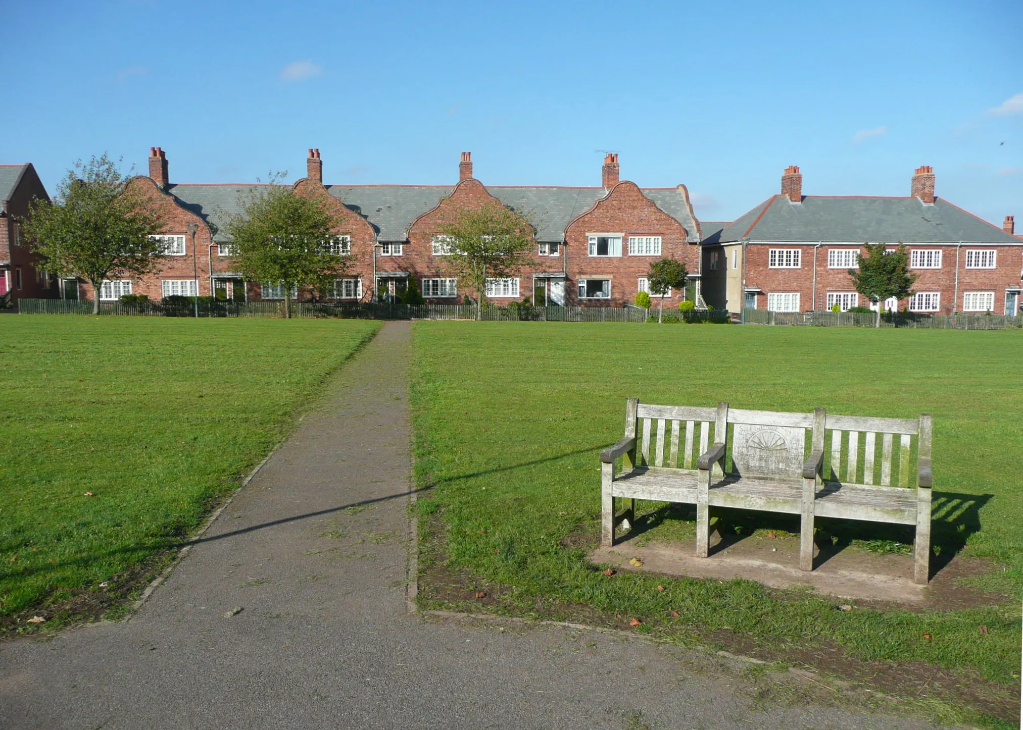 Photo showing: Seat on the Green, Creswell 'Model Village'