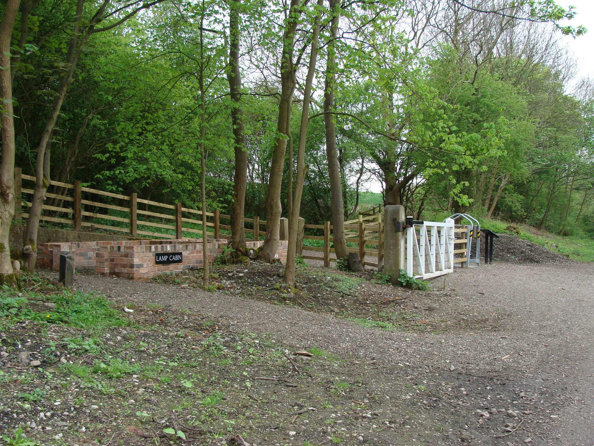 Photo showing: "Lamp Cabin" in reconstruction of Breadsall Station