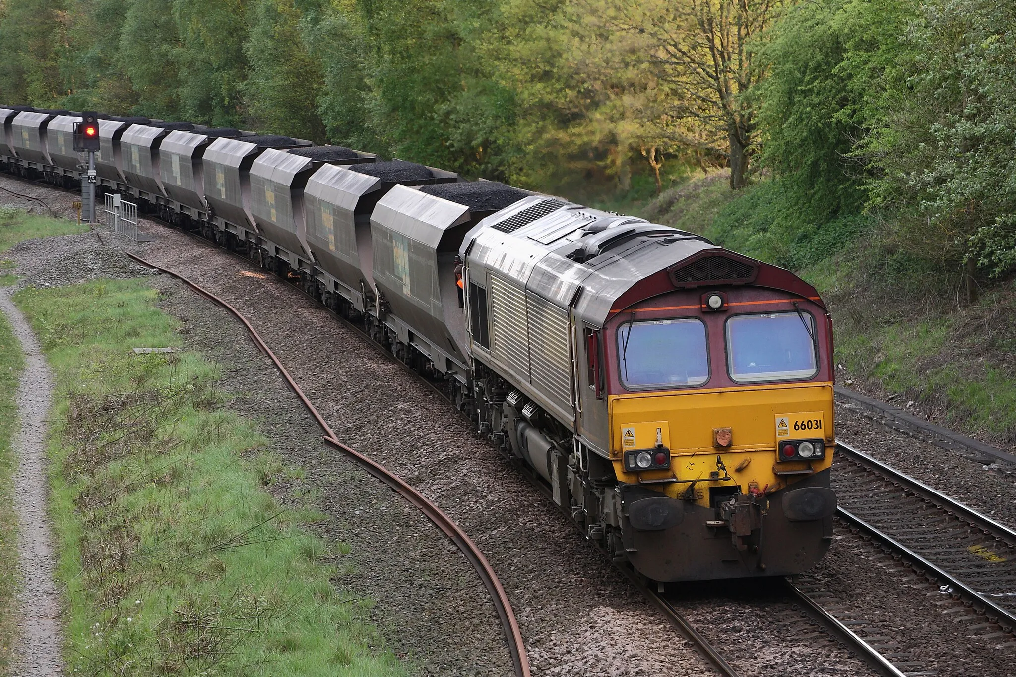 Photo showing: 66031 banking 66548 and 6M51..........Wonder what Mr Heller would have said about this incident...LOL