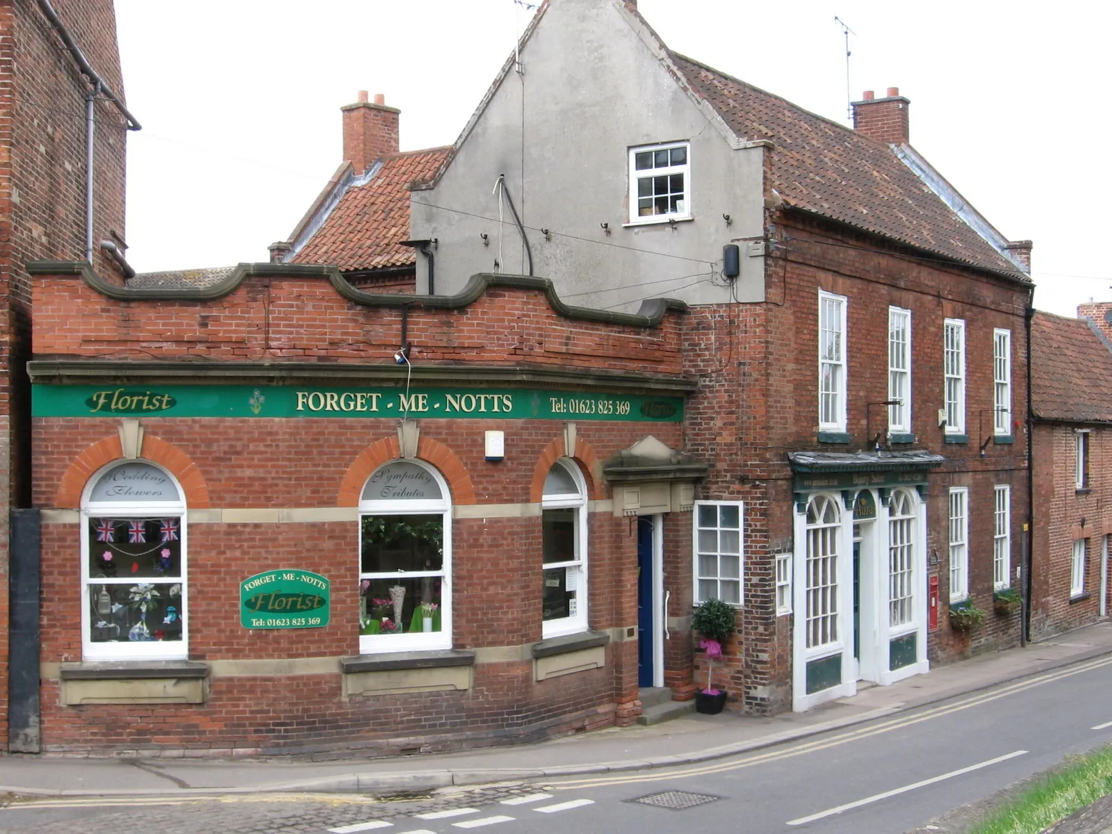 Photo showing: Ollerton - Florists & Old Post House