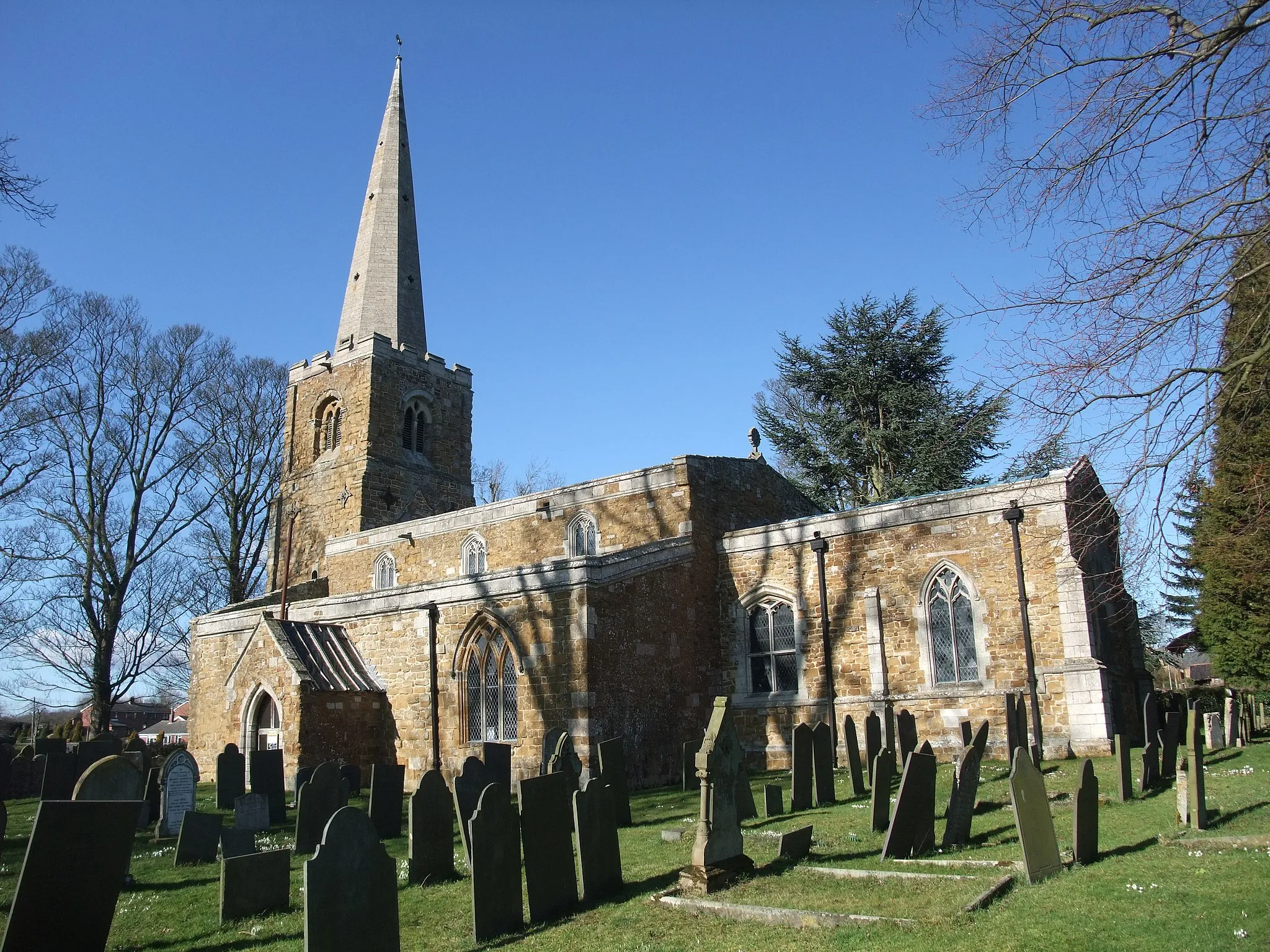 Photo showing: Parish church of St James the Great, Ab Kettleby, Leicestershire, seen from the southeast