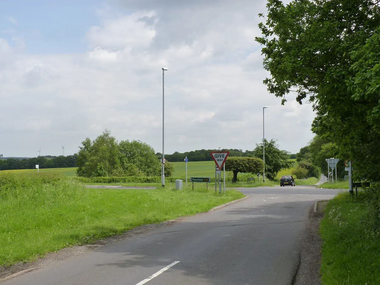 Photo showing: A60 crossroads at Little Ricket Lane