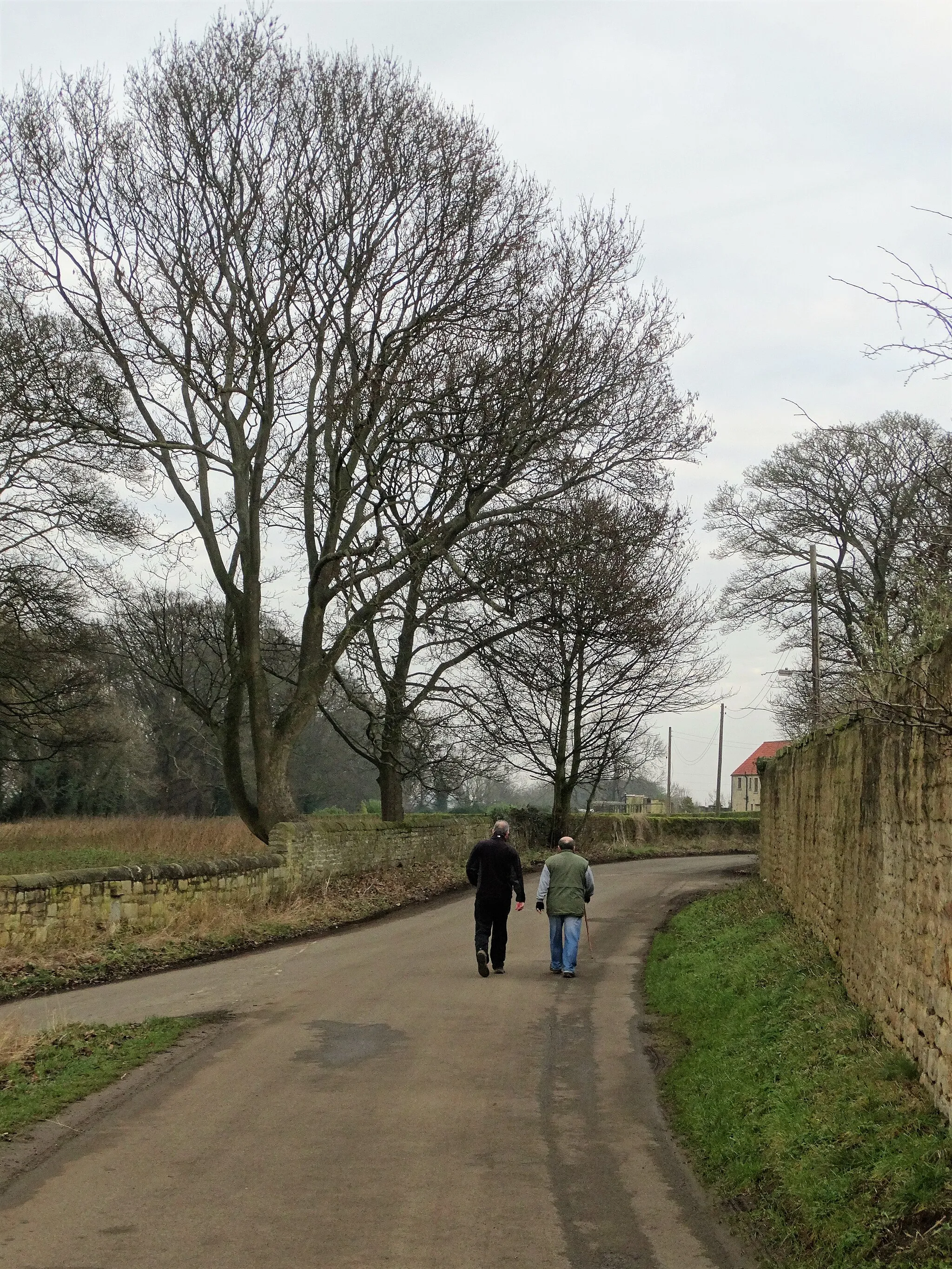 Photo showing: Walkers on Oxcroft Lane