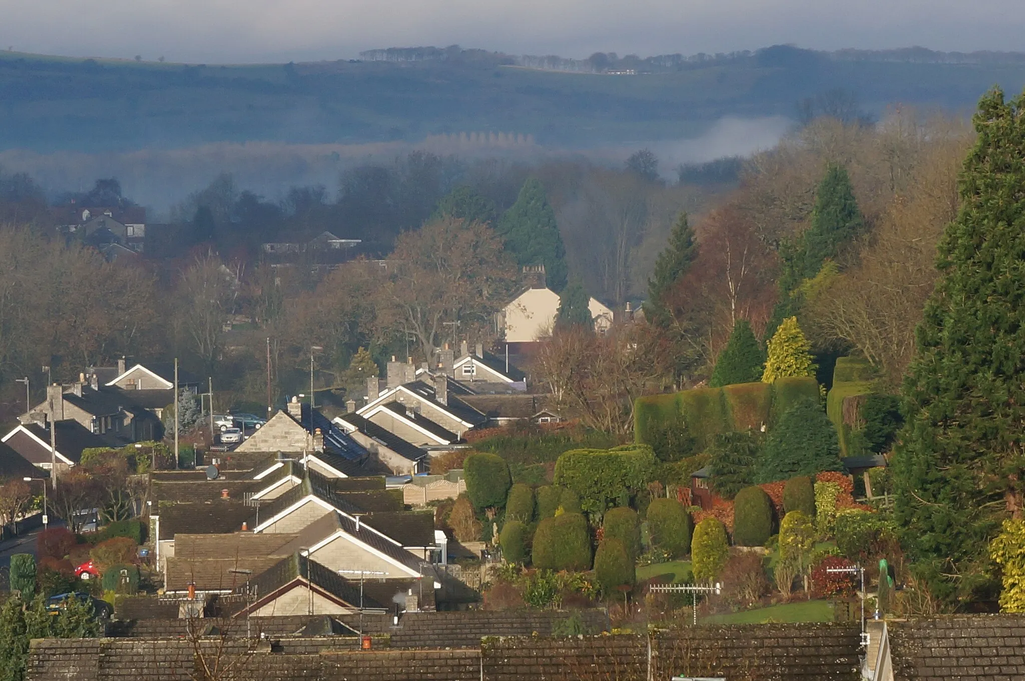 Photo showing: Houses and gardens, Castle Drive