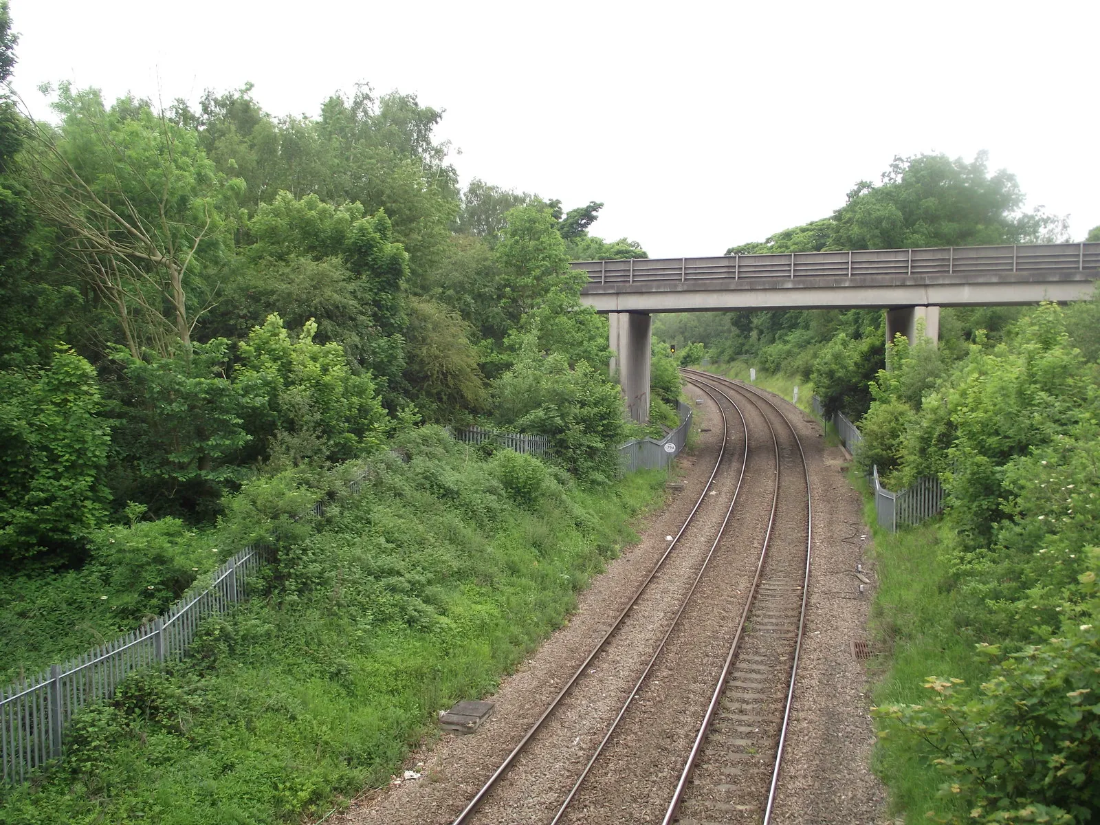 Photo showing: Bridge 79A carries the A57 over the railway connecting Shireoaks East Junction and Woodend Junction