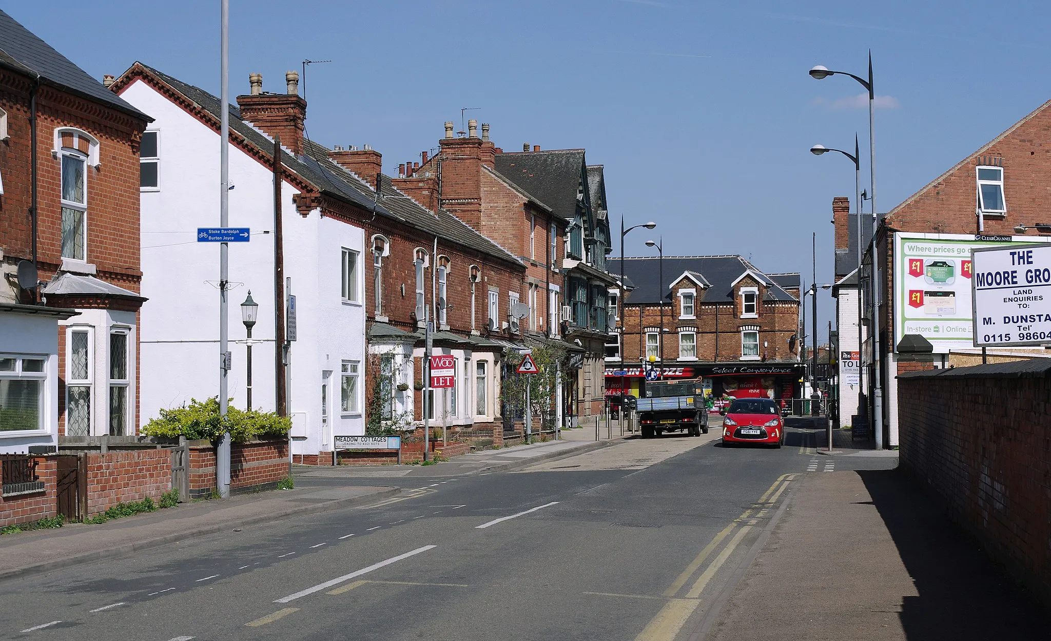 Photo showing: Looking north east along Meadow Road in Netherfield, Nottinghamshire.