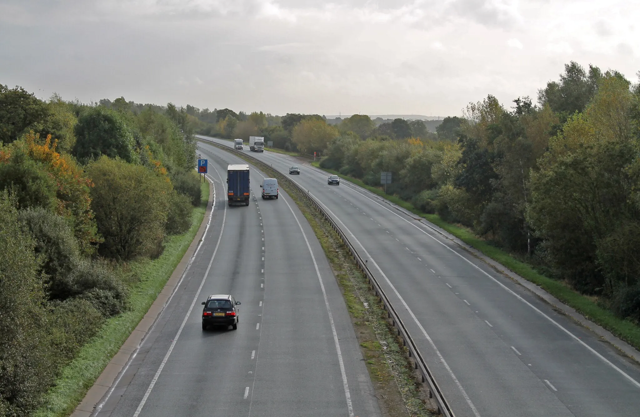 Photo showing: A50 from Sutton Lane bridge