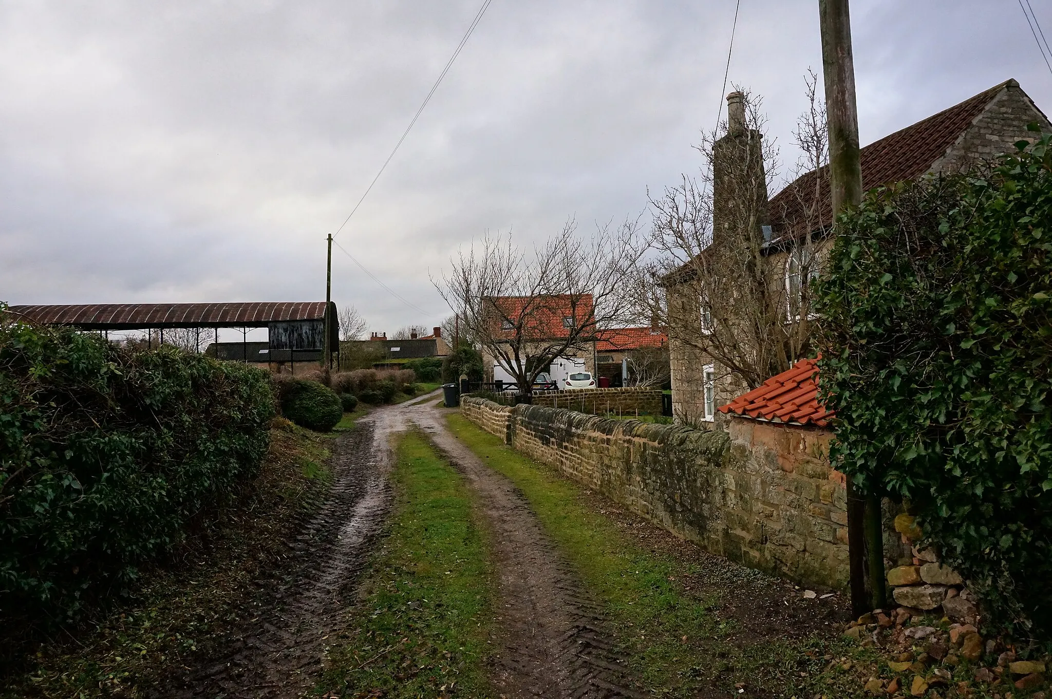 Photo showing: Belph, cottages and farm buildings