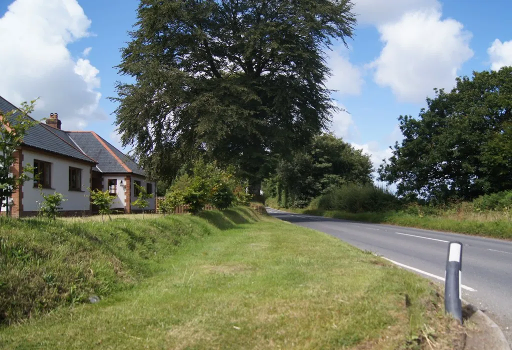 Photo showing: A388 at Whitebear Cross