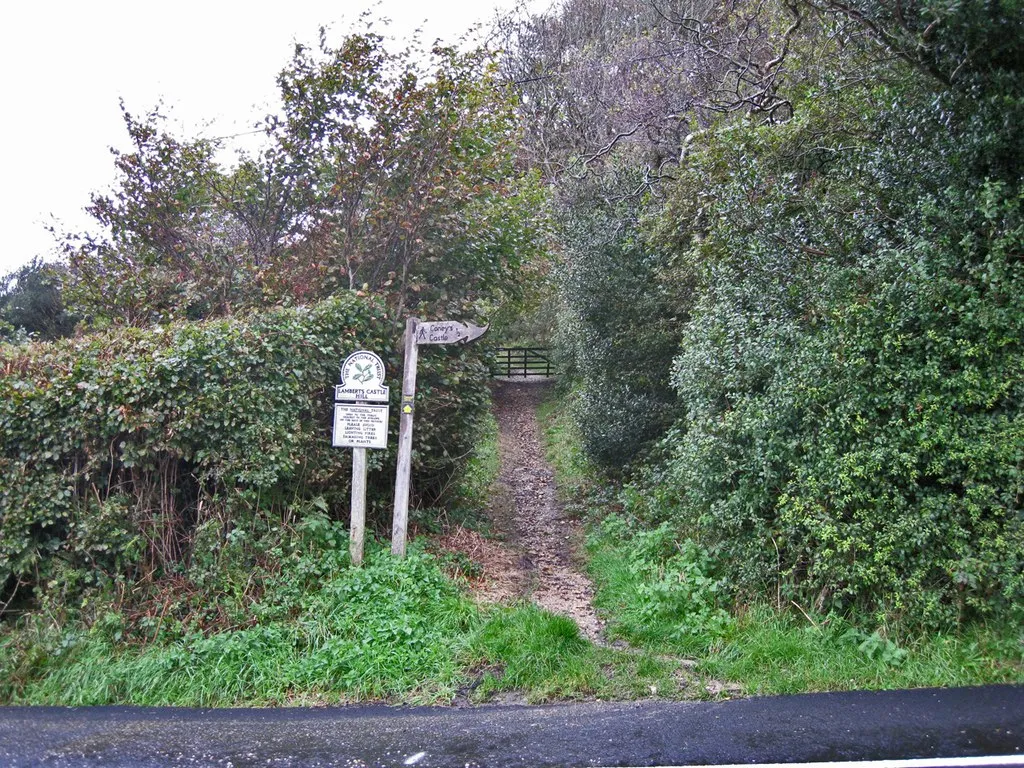 Photo showing: Path to Lambert's Castle hill fort