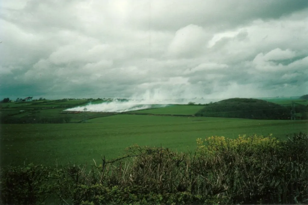 Photo showing: Burning Cattle near Newton Tracey