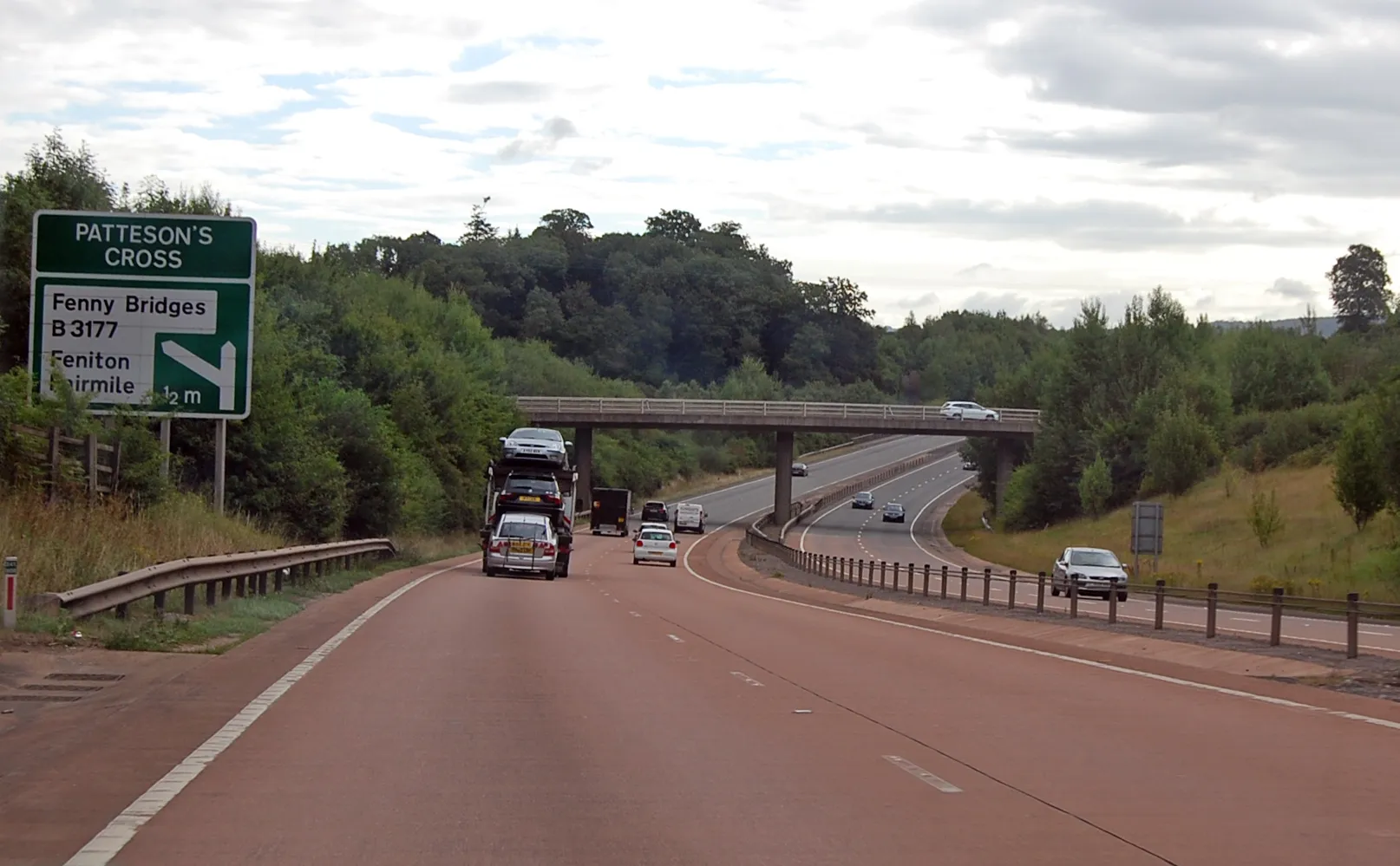 Photo showing: A30 half mile to B3177 junction