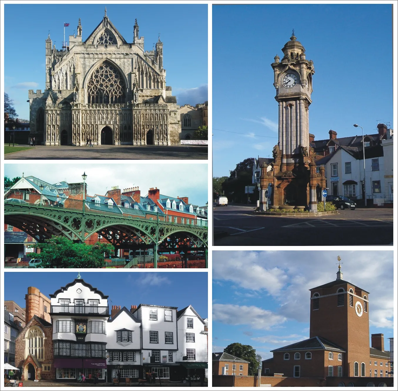 Photo showing: Exeter sights collage.