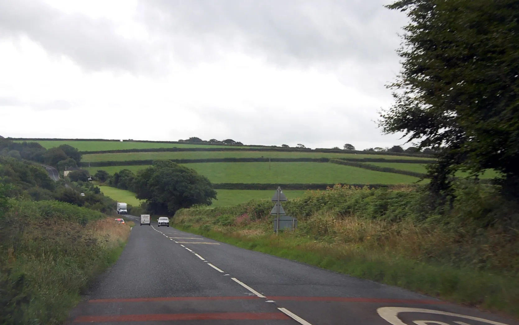 Photo showing: A3079 south of Halwill Junction