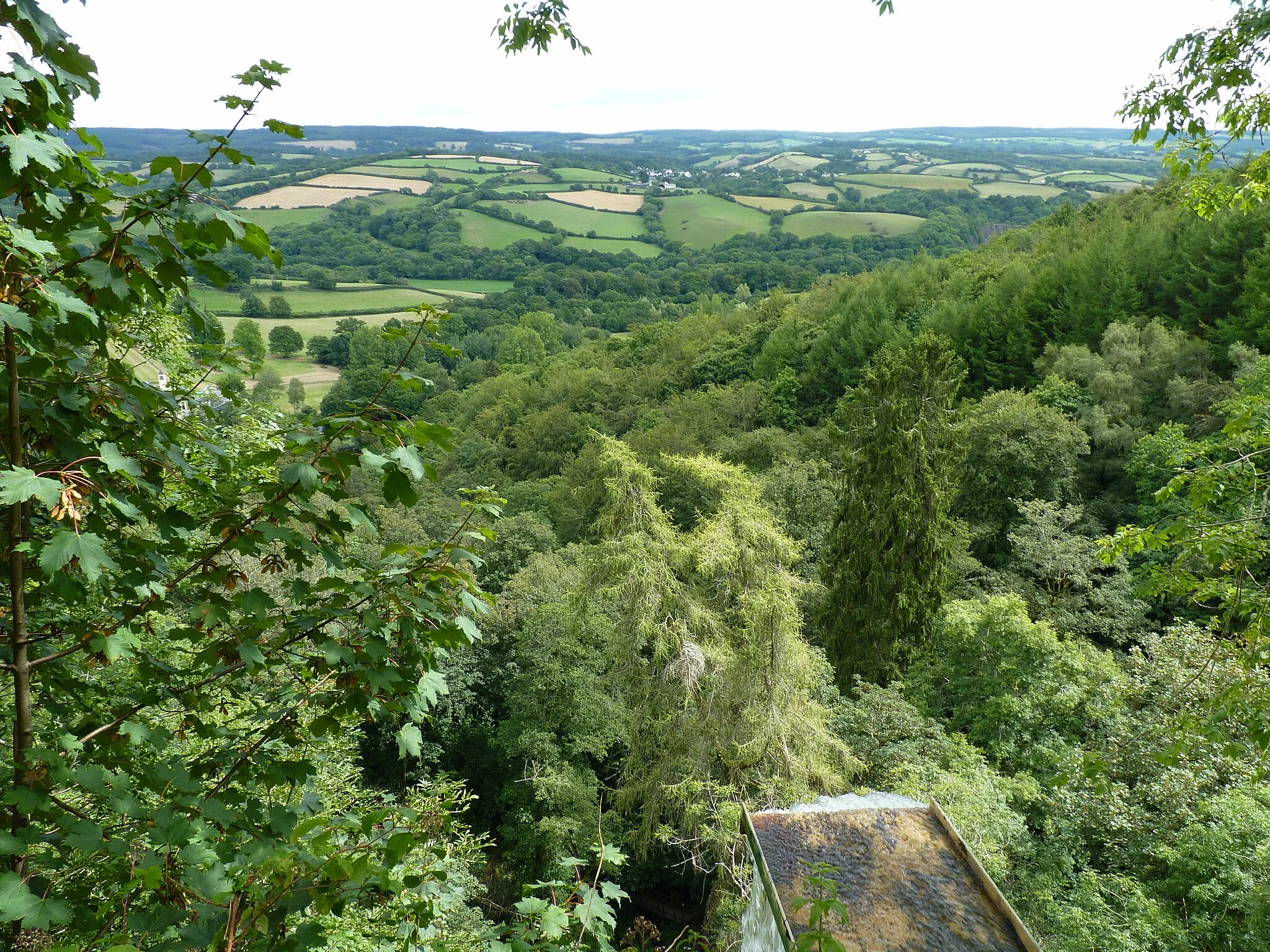 Photo showing: View from the top of Canonteign Falls