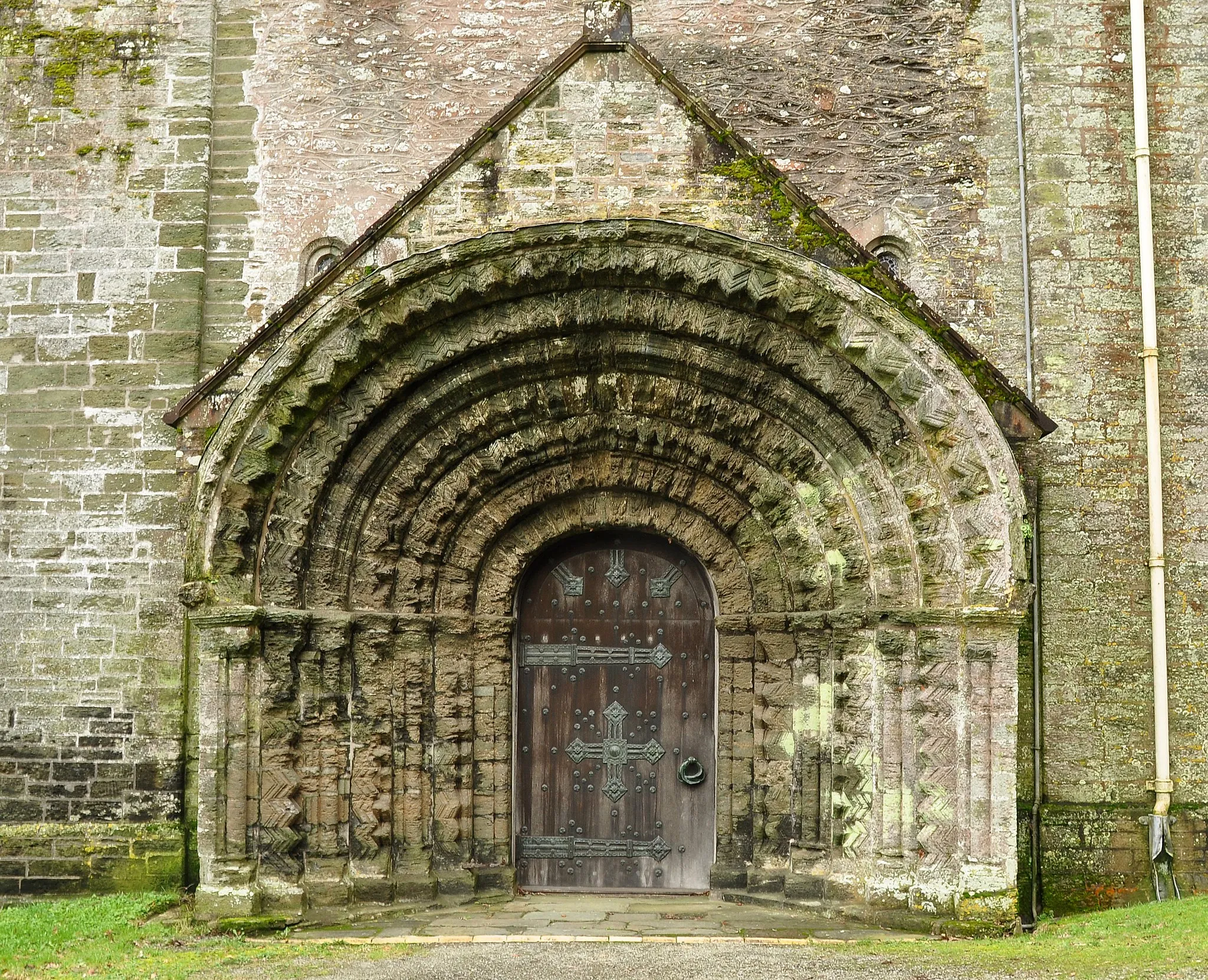 Photo showing: West door of the priory church of St Germanus in St German's, Cornwall