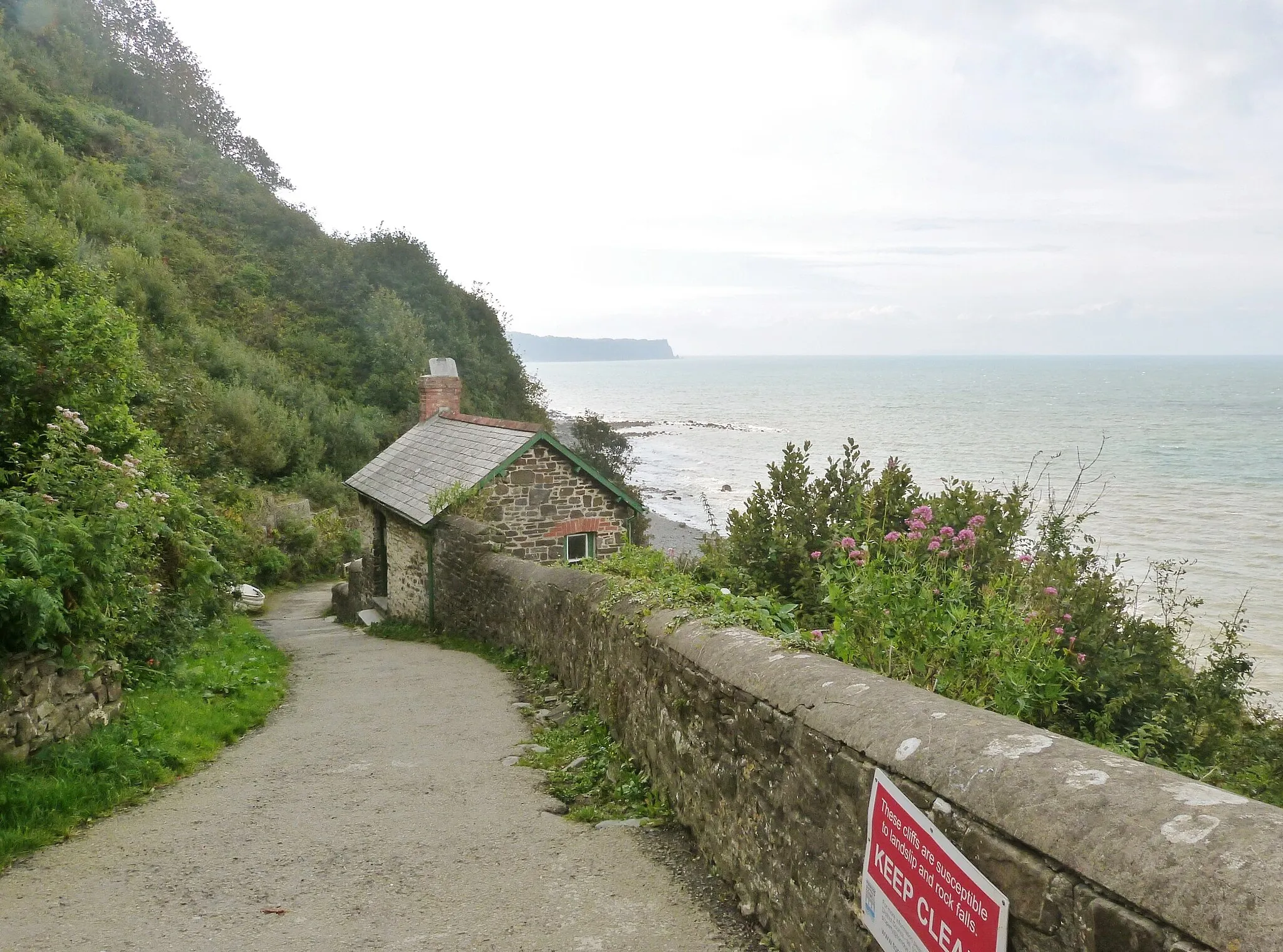 Photo showing: The steep path down to the sea at Bucks Mills, Devon