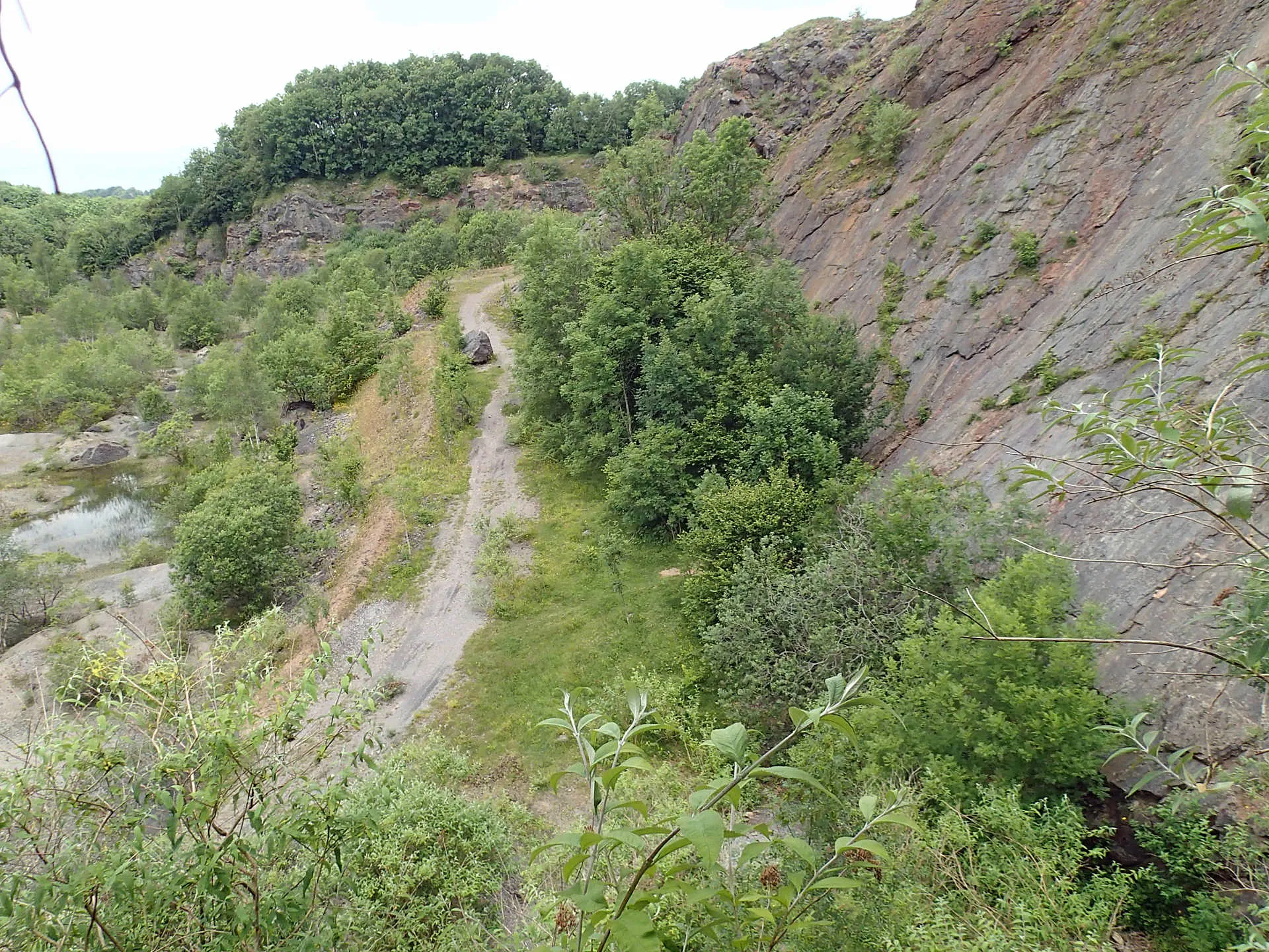 Photo showing: Fairy Cave Quarry and fault plane