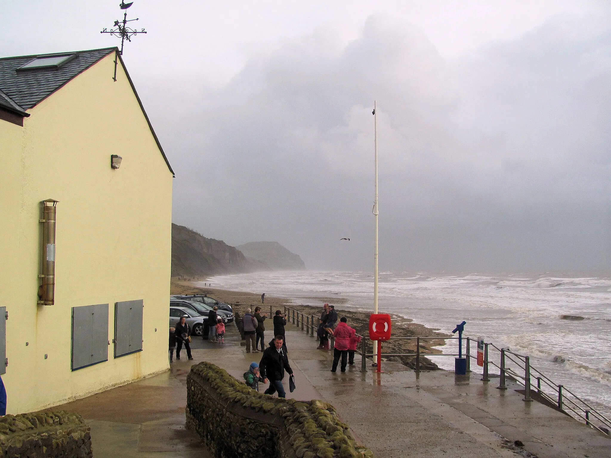 Photo showing: A Dismal October Day at Charmouth