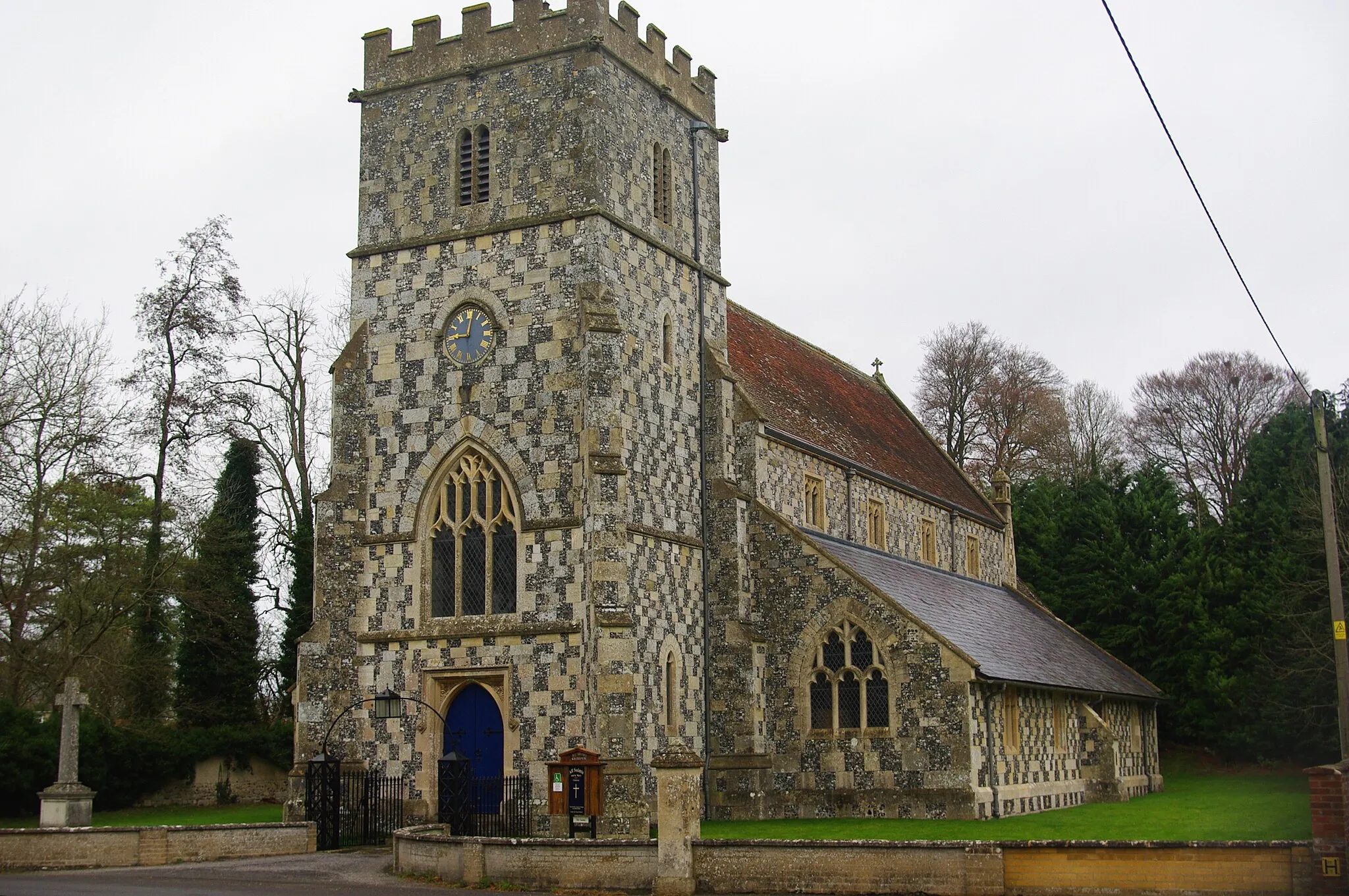 Photo showing: All Saints and St Mary parish church, Chitterne, Wiltshire, seen from the southwest