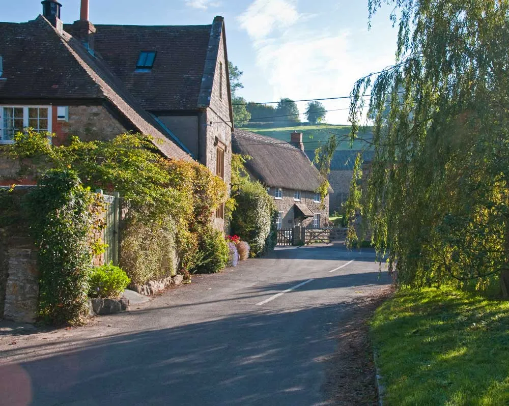 Photo showing: Village street, Oborne