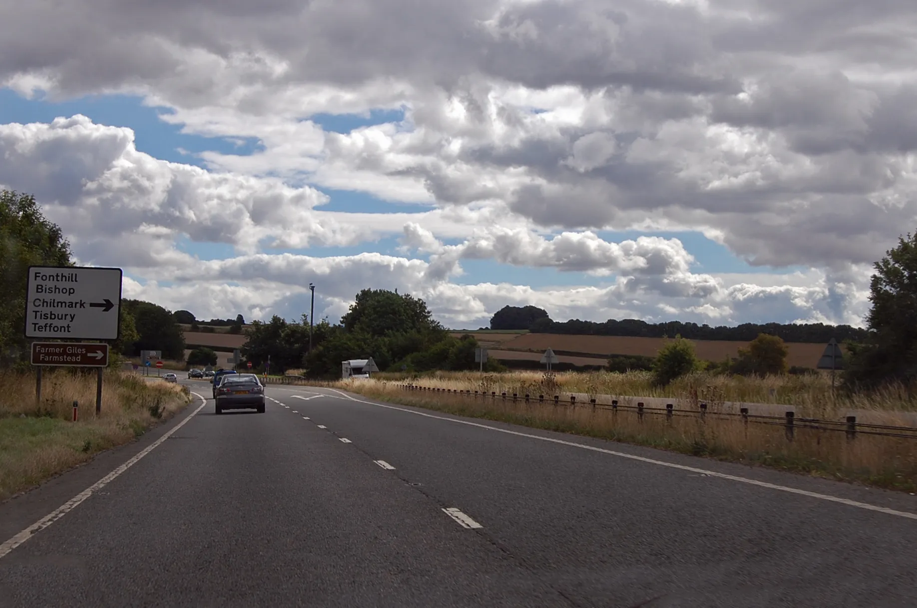 Photo showing: A303 junction to Fonthill Bishop