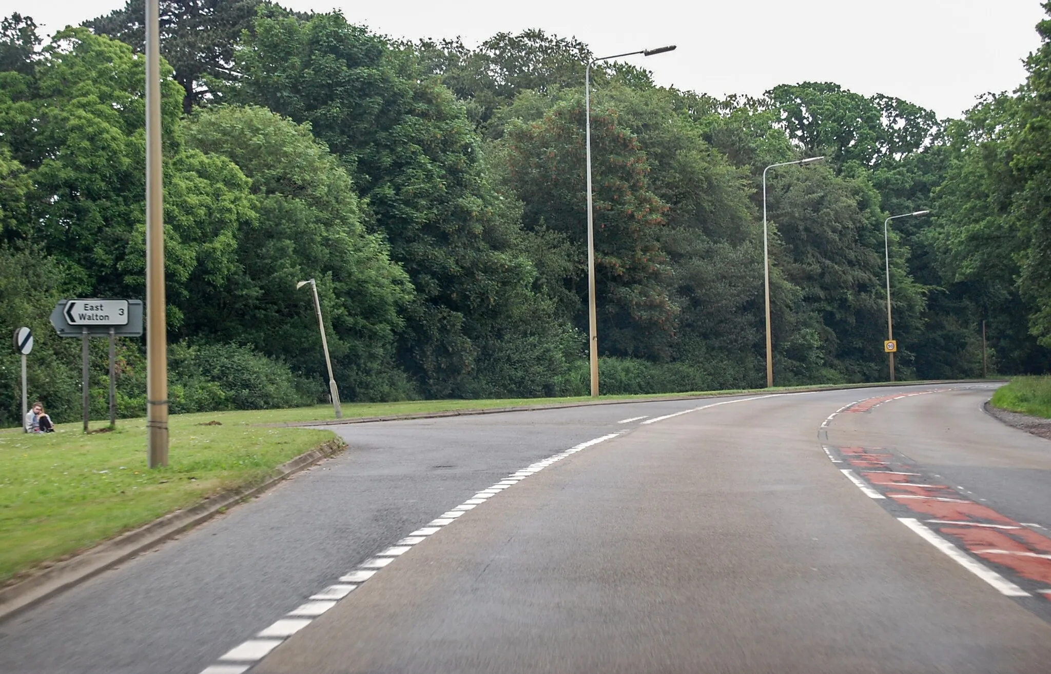 Photo showing: A47 at junction to East Walton