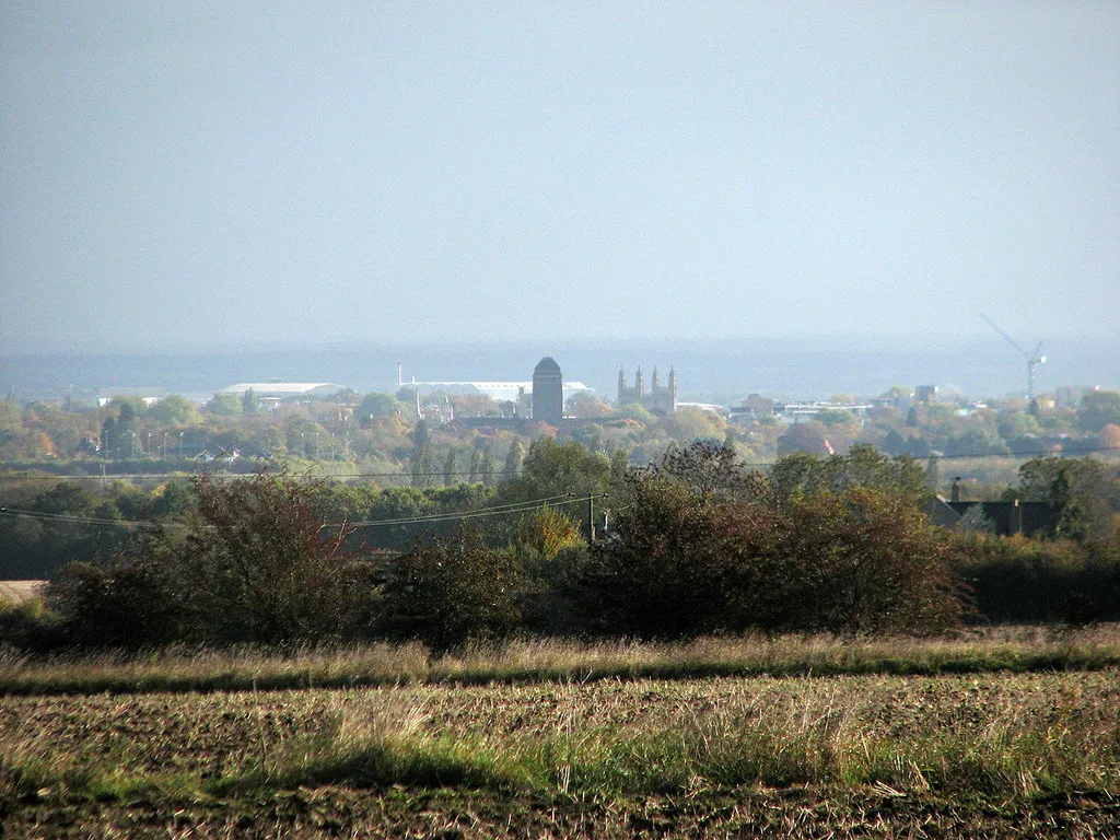 Photo showing: A view towards Cambridge