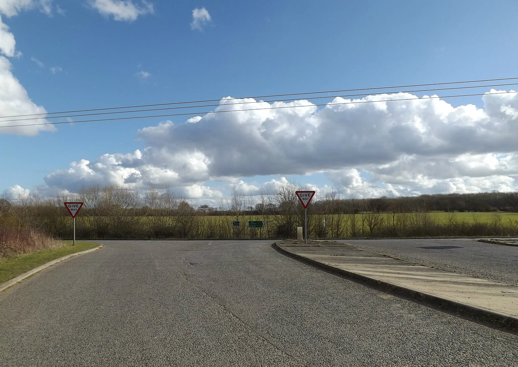 Photo showing: B1113 Bury Road (known locally as Diss Road), Botesdale